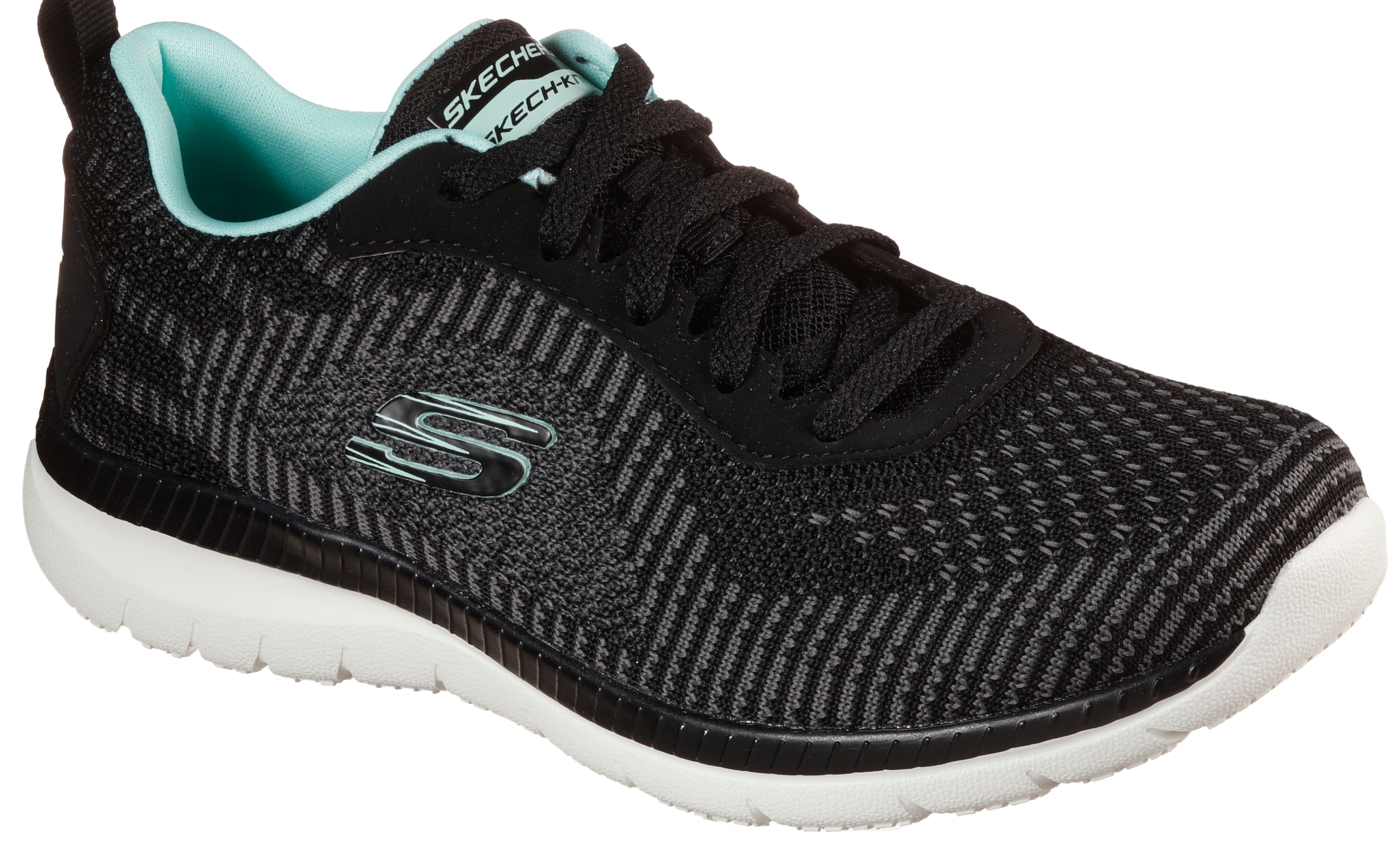 Skechers Sneaker »BOUNTIFUL-PURIST«, in Strick-Optik, Freizeitschuh, Halbschuh, Schnürschuh