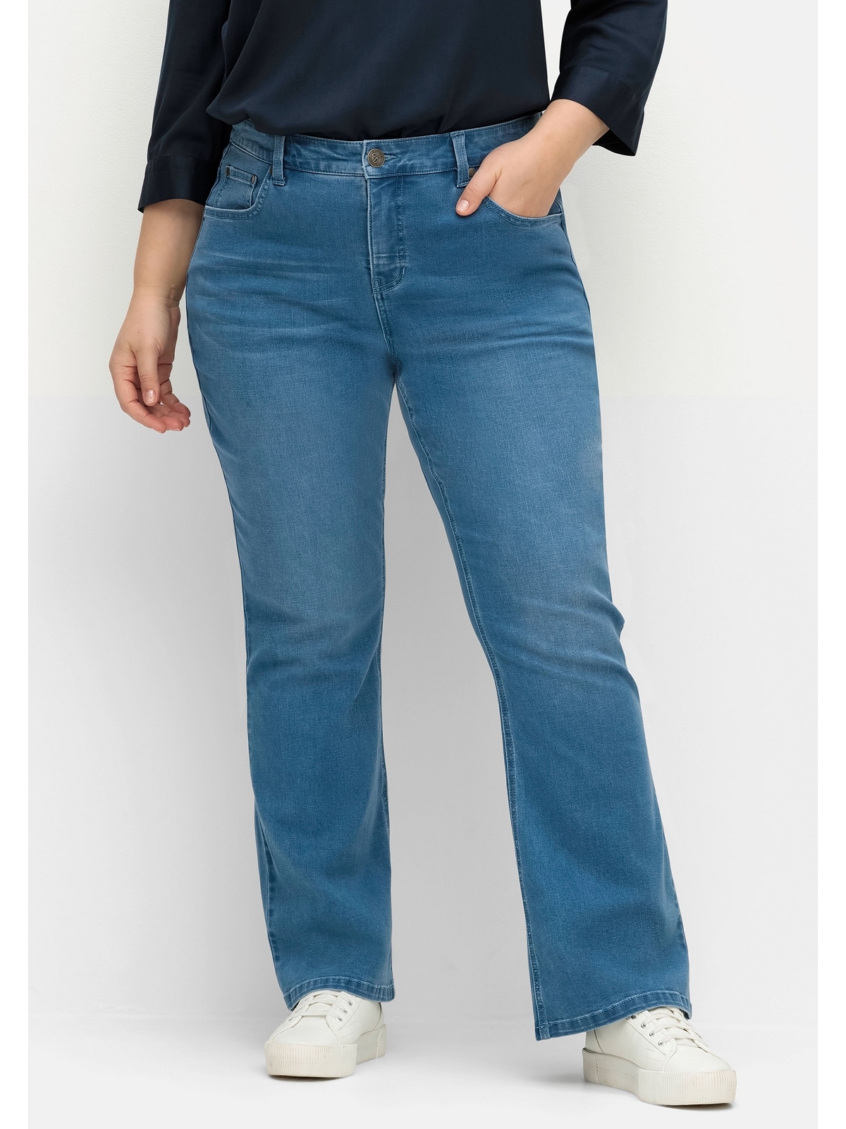 Sheego Stretch-Jeans Bodyforming-Effekt Catfaces online kaufen Größen«, und »Große mit BAUR 