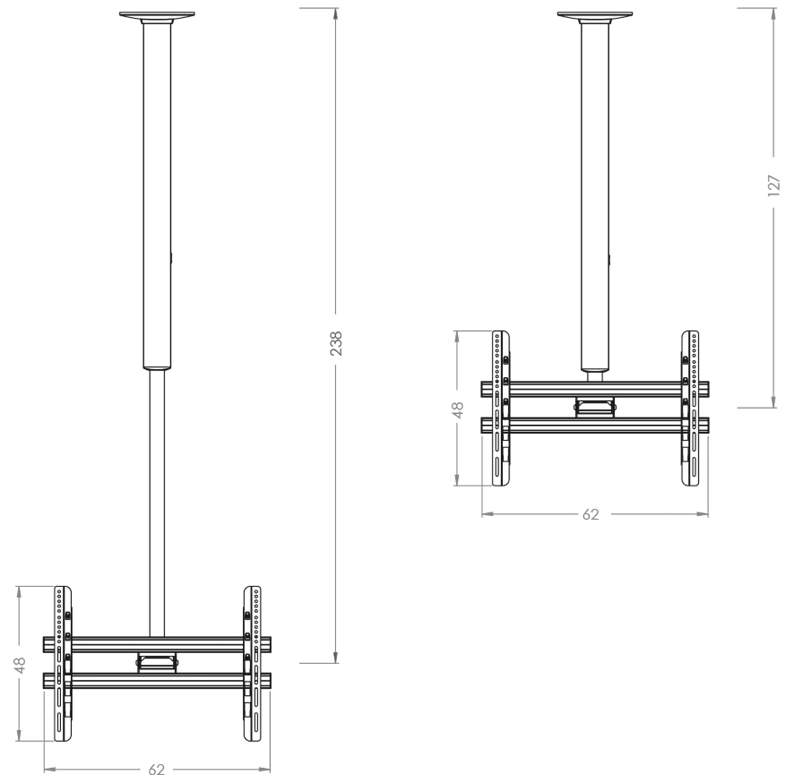VCM TV-Deckenhalterung »Universal VESA TV Deckenhalterung CM4 Maxi«