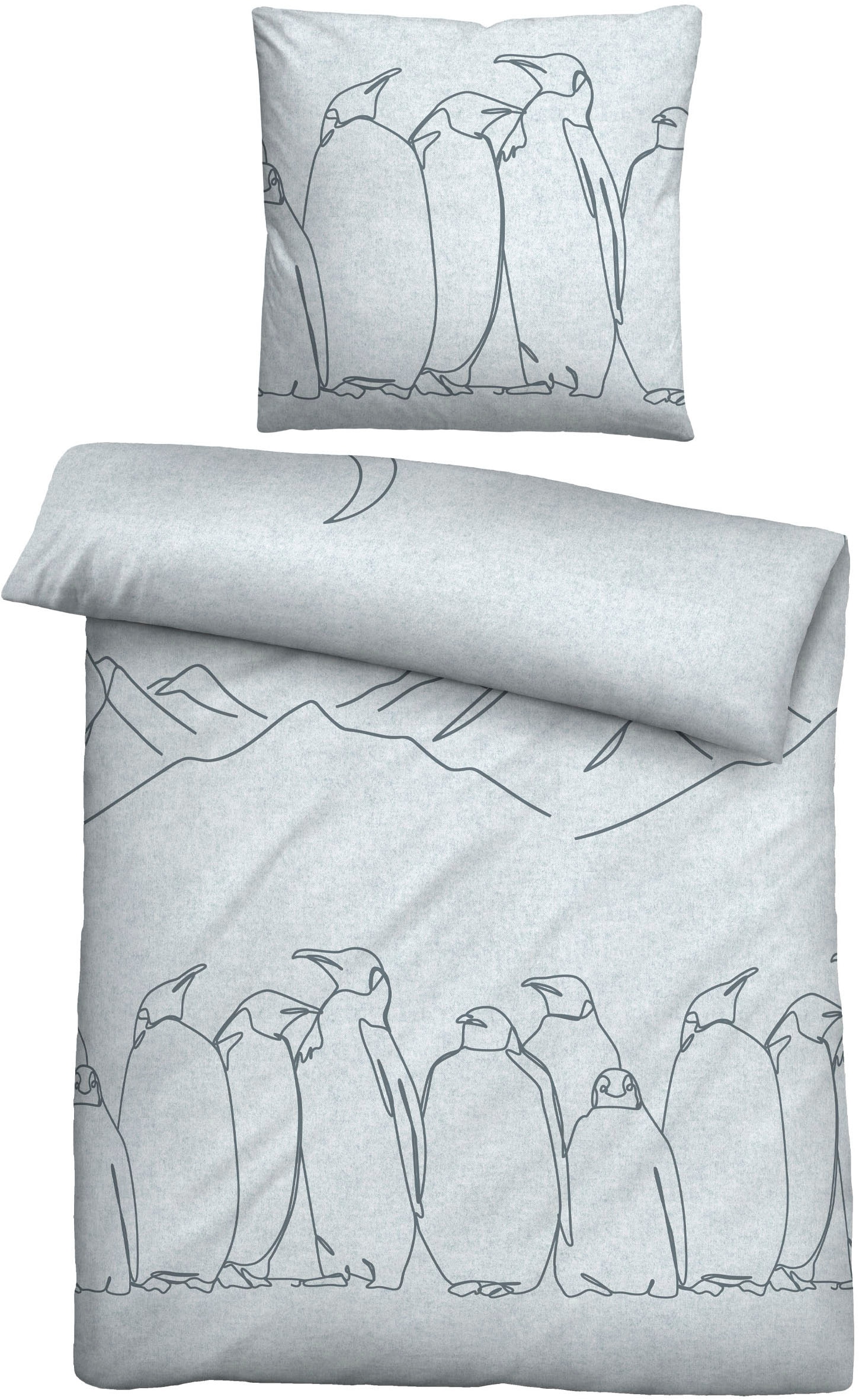 Biberna Bettwäsche "0840530" 2 Stk. tlg. kuschelig warm, samtweich, Melange günstig online kaufen