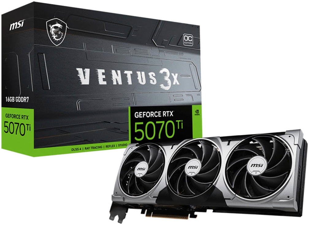MSI Grafikkarte »GeForce RTX™ 5070 Ti 16G VENTUS 3X OC«, 16 GB, GDDR7