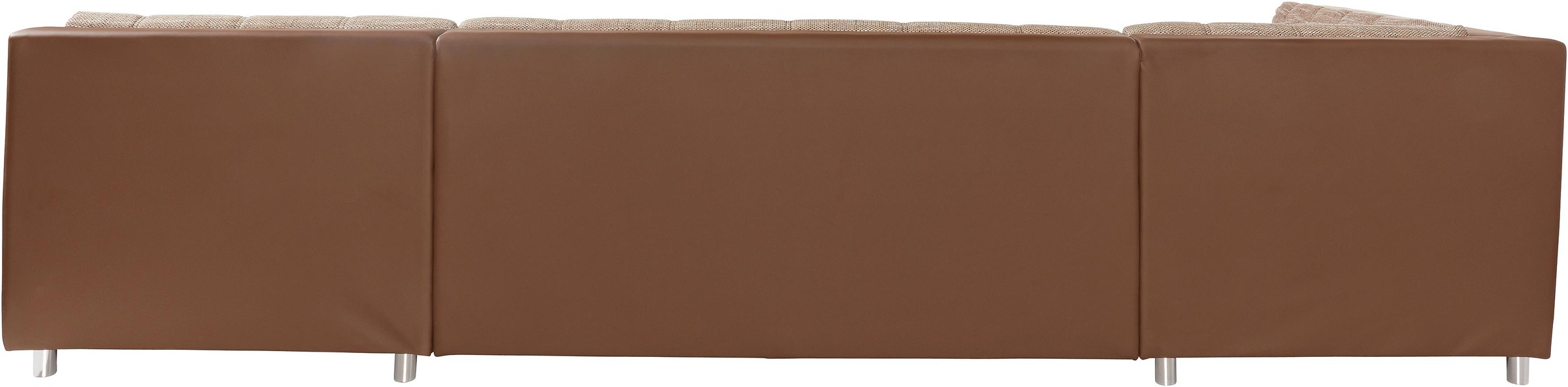 DOMO collection Wohnlandschaft »Treviso incl. Zierkissen, moderne Steppung, XXL: B/T/H: 364/201/83 cm«, wahlweise mit Bettfunktion, in vielen Bezugsarten auch in Cord U-Form