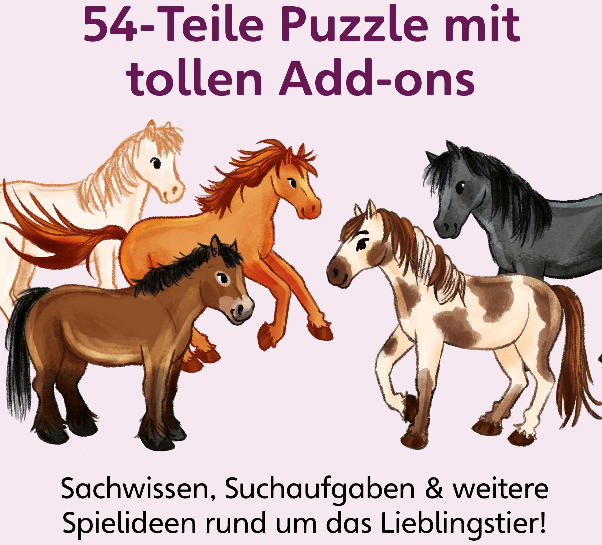 Kosmos Puzzle »WAS IST WAS Junior, Entdecke Pferde & Ponys«, Made in Germany