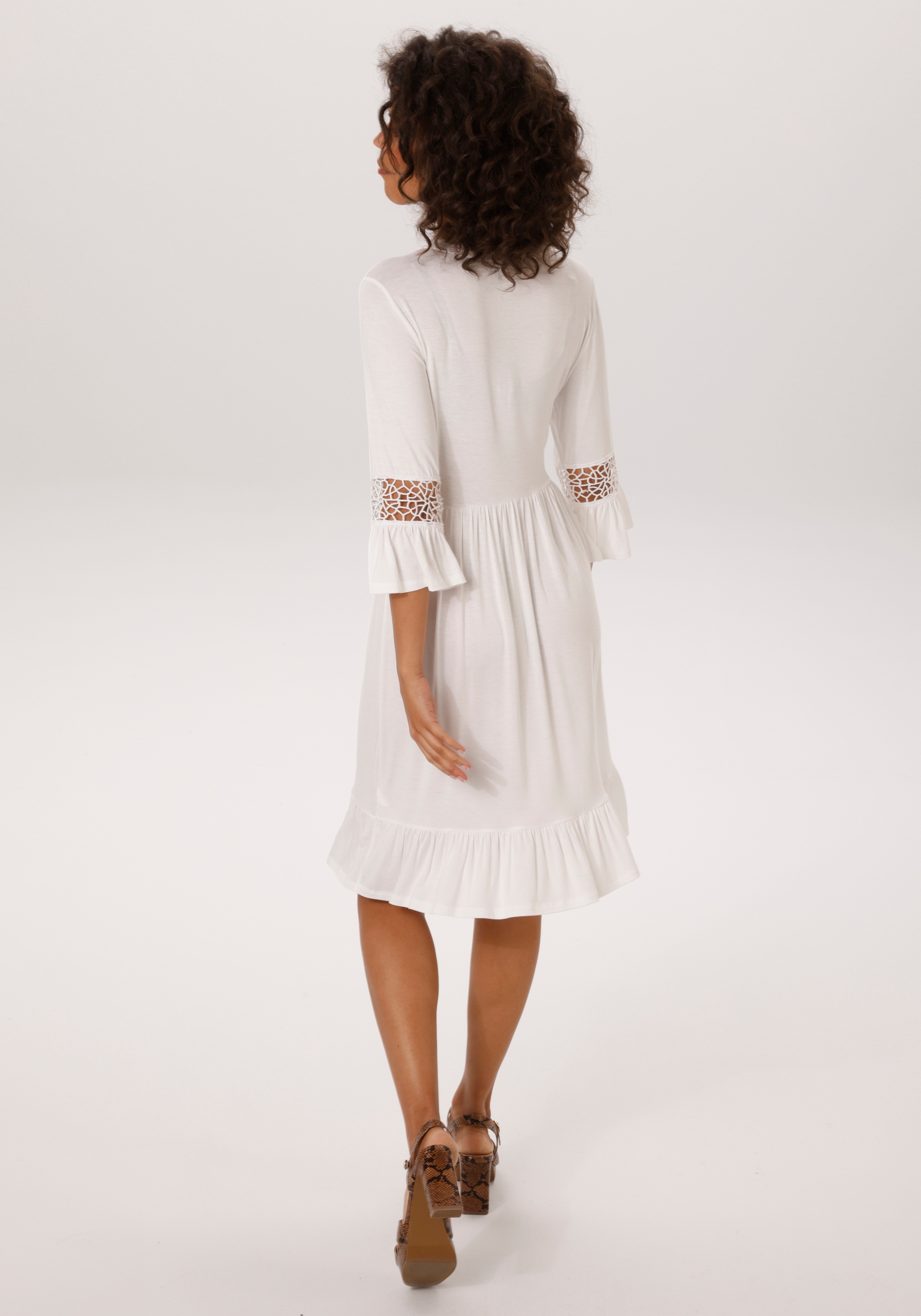 Thumbnail - Aniston CASUAL Tunikakleid mit Häkelspitze vertiertes Vorderteil und Ärmel - NEUE KOLLEKTION