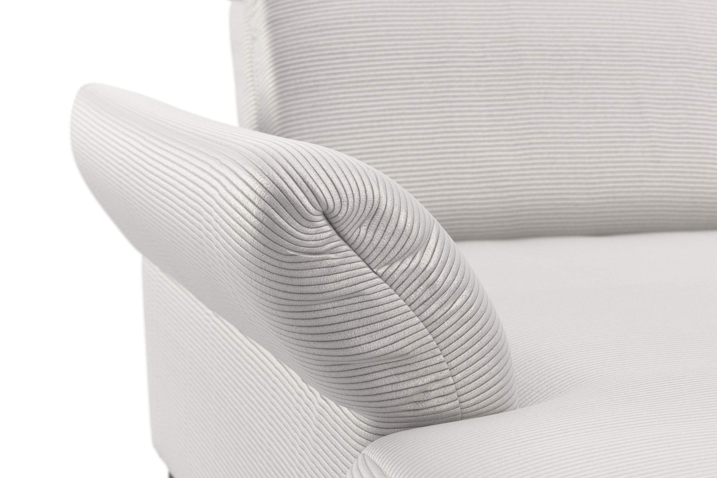 INOSIGN Wohnlandschaft »Coco U-Form«, Sitztiefen-, Arm- und Kopfteilverstellung, Cord-Bezug, Fußhöhe 15 cm