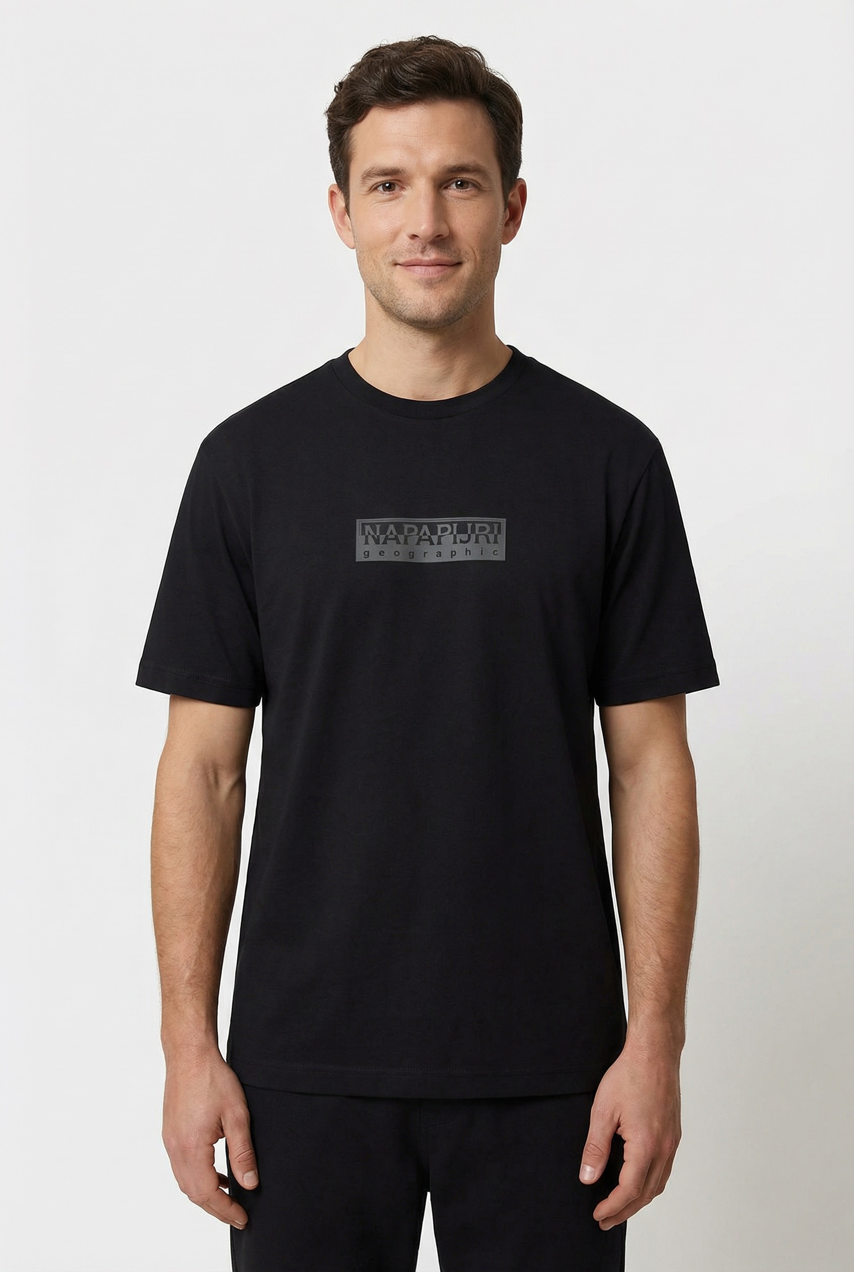 Napapijri T-Shirt "BOX LOGO" Kurzarmdesign, mit Rundhalsausschnitt, aus Baumwolle