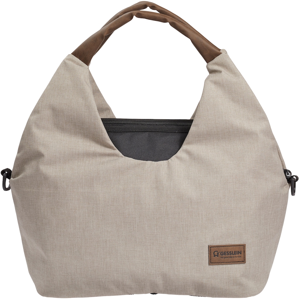 Gesslein Wickeltasche »N°5, beige meliert/tabak«, mit Wickelauflage und Flaschenhalter, Made in Germany