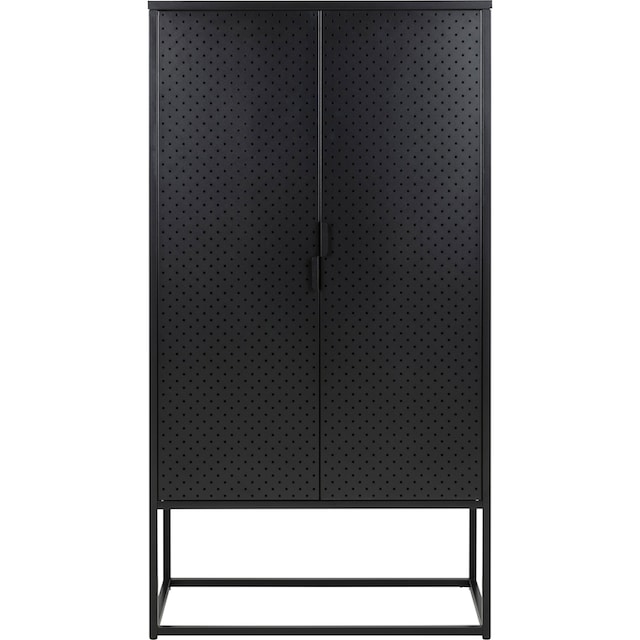 andas Türregal »Vilho«, Türregal, aus Schwarzem Metall mit 2 Türen Höhe  150, Breite 80cm kaufen | BAUR