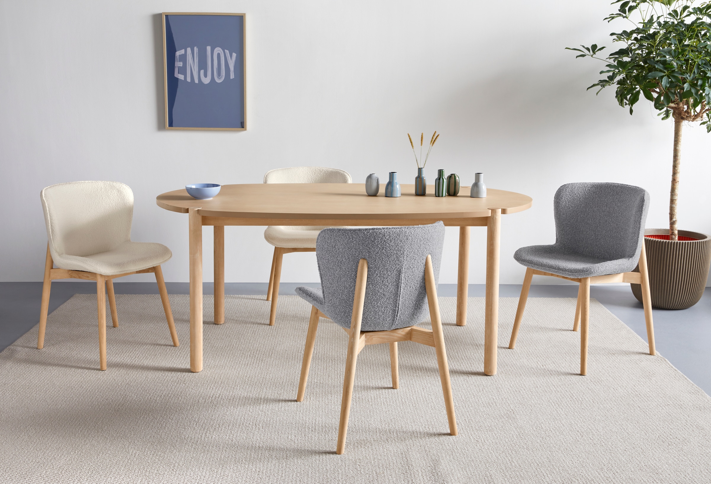 s.Oliver Esszimmerstuhl "Kailee" (Set) 2 Stk.weicher Bouclé-Bezug, ergonomi günstig online kaufen