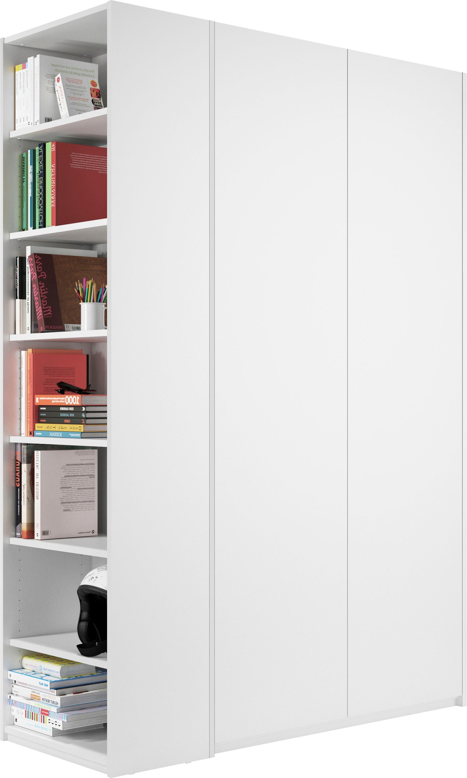 Müller SMALL LIVING Kleiderschrank »Modular Plus Variante 1«, inklusive links oder rechts montierbarem Seitenregal