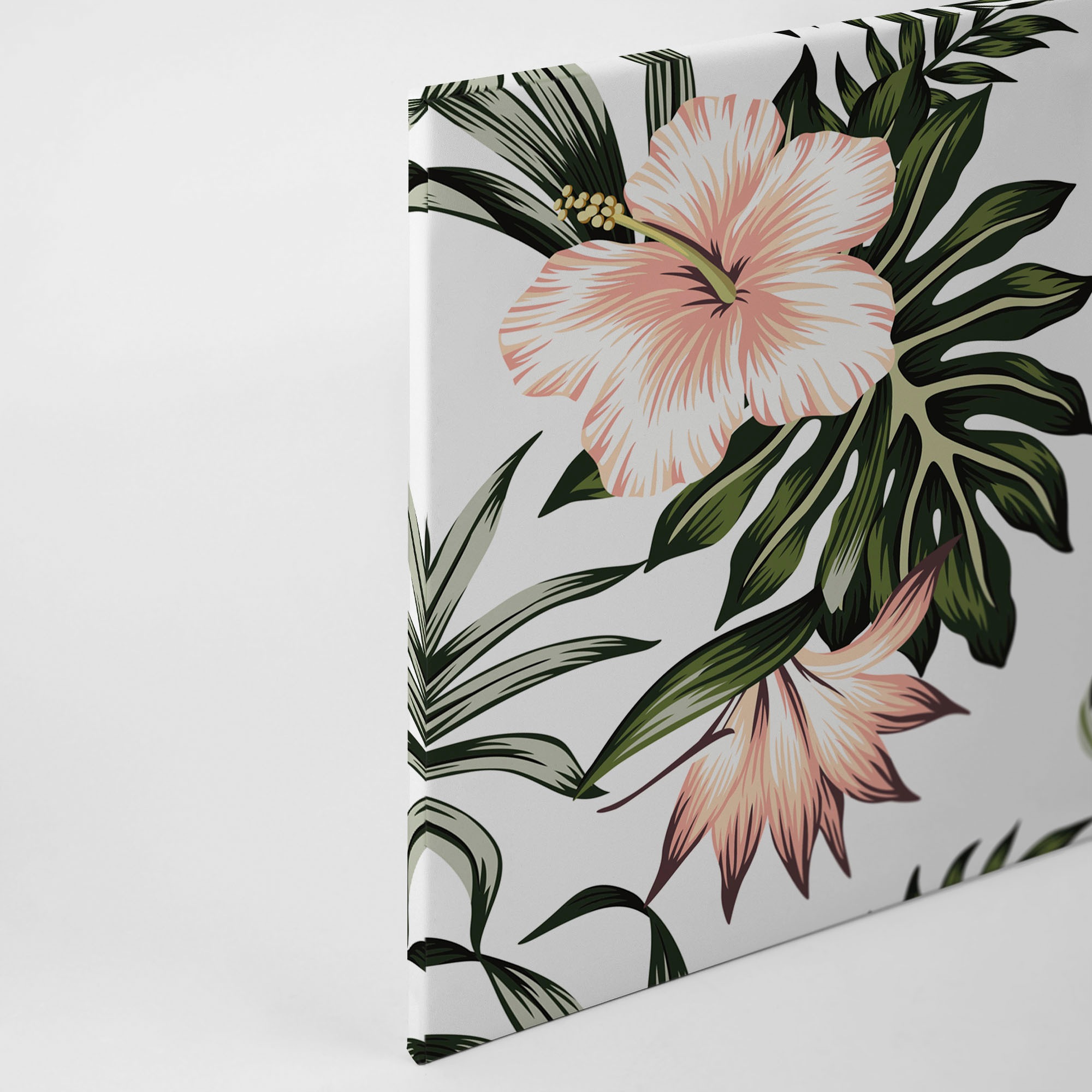 A.S. Création Leinwandbild »Toucan«, Blumen, (1 St.), Palmenblätter Hibiskus Dschungel Keilrahmen