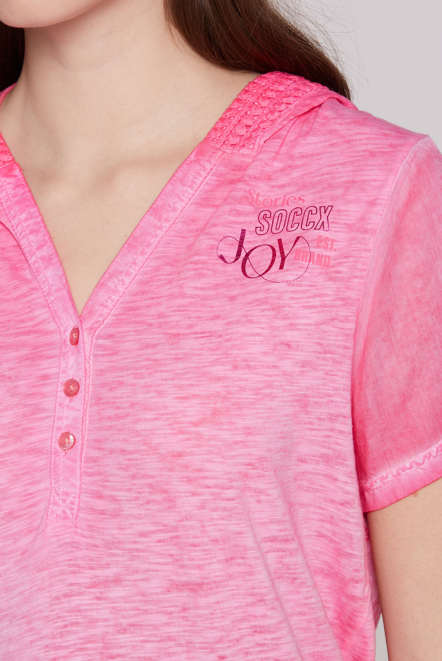 SOCCX Kapuzenshirt, mit Gummizug im Saum