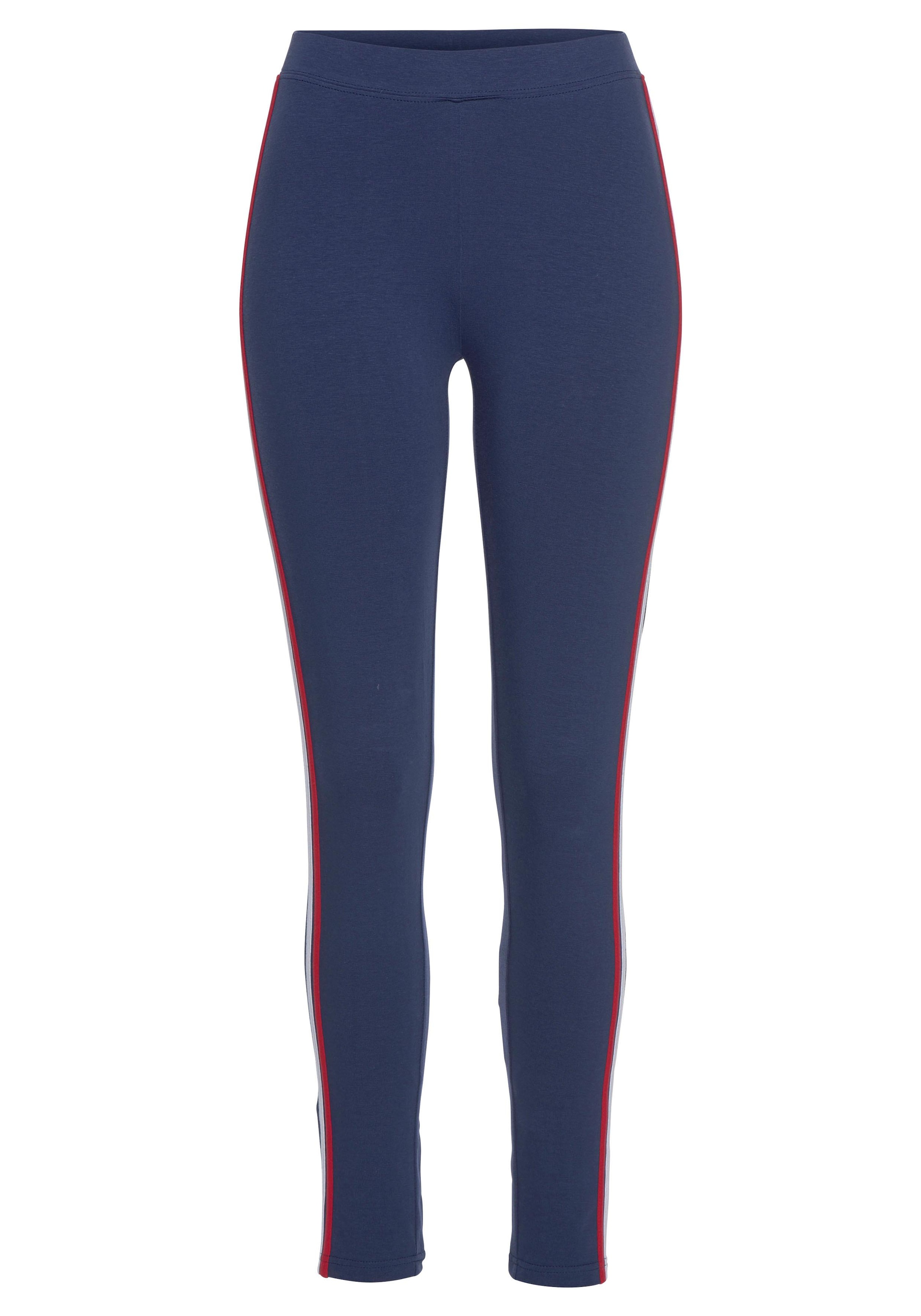 H.I.S Leggings, Seitliche Streifeneinsätze in Kontrastfarben, Loungewear