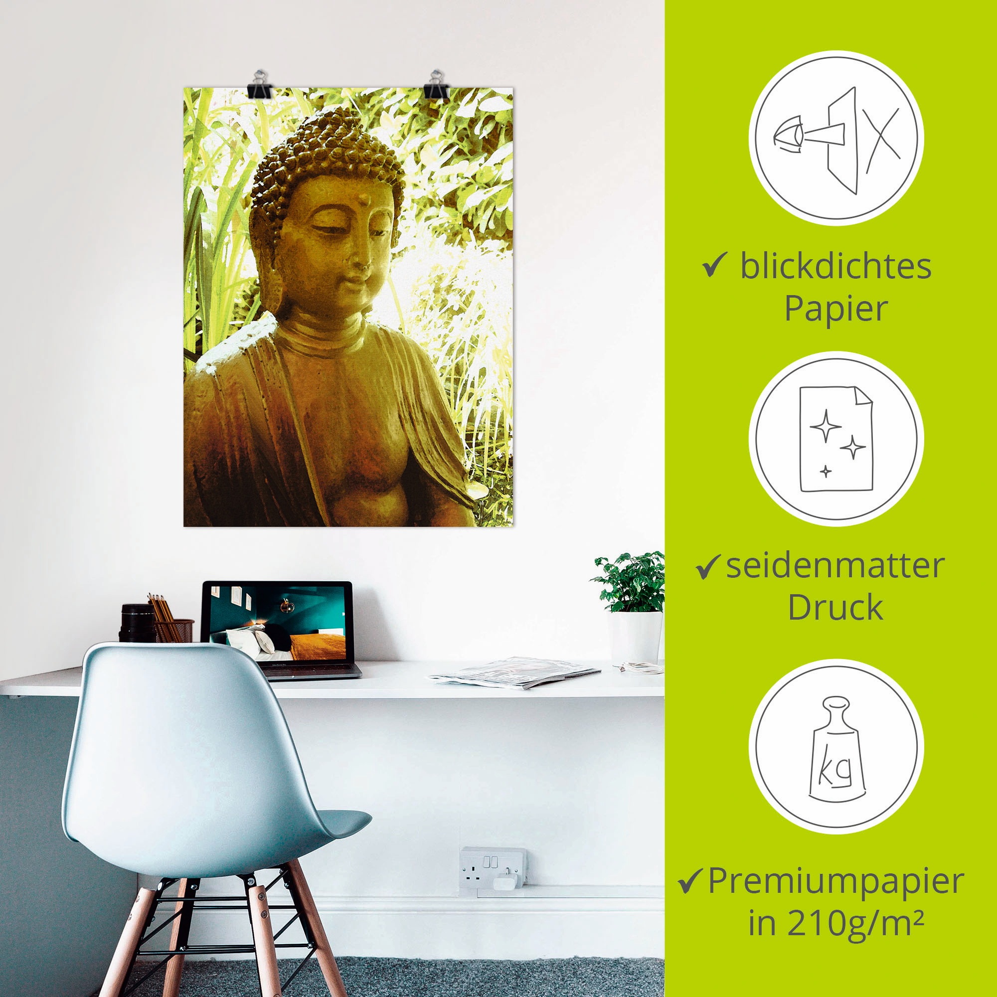 Artland Wandbild »Die Seele von Buddha«, Religion, (1 St.), als Leinwandbild, Poster, Wandaufkleber in verschied. Größen