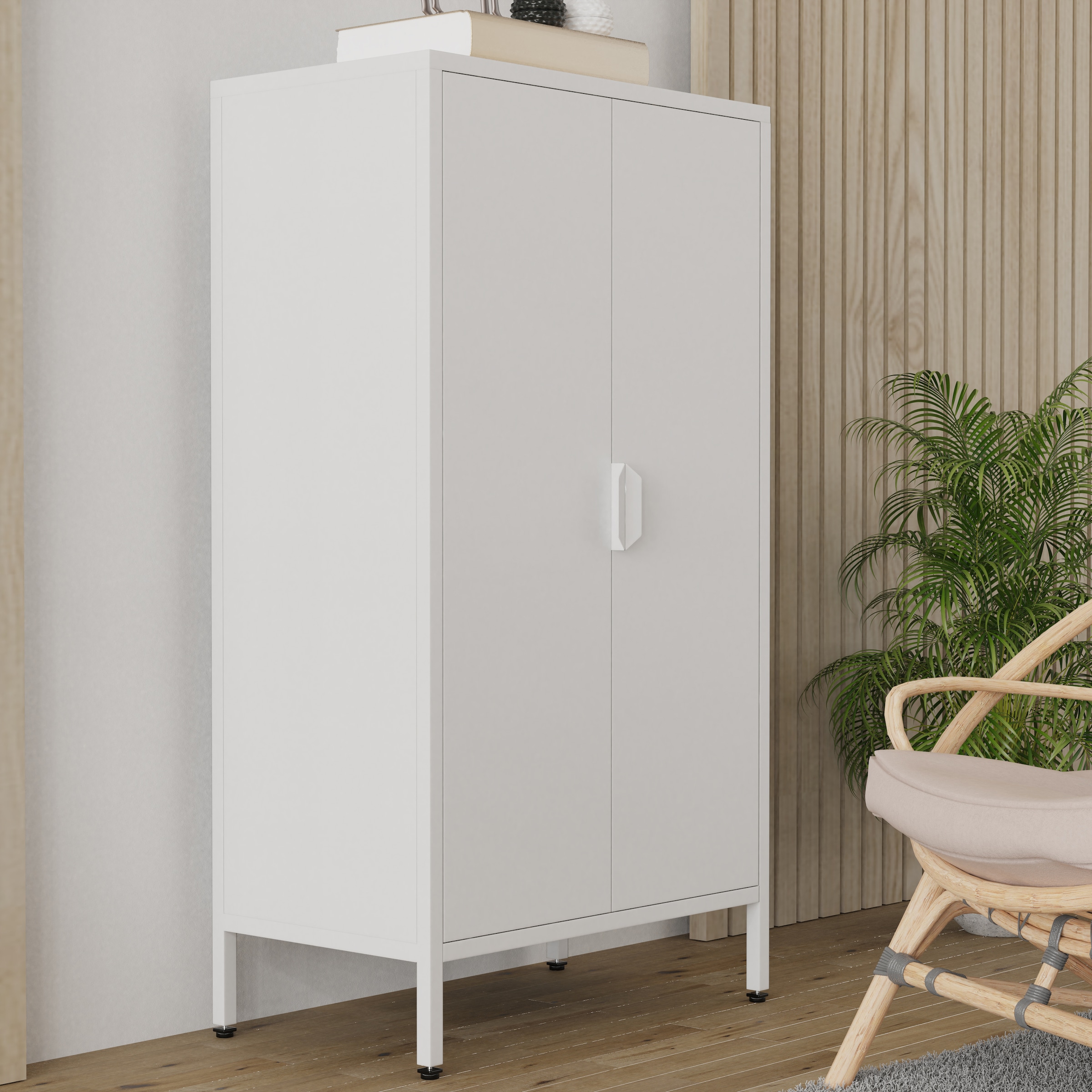 VCM Kommode »Stahl Kommode Sideboard Schrank Drehtüren Flokas M«
