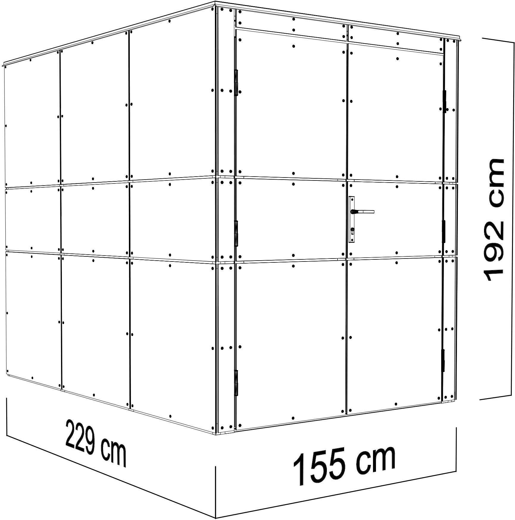 BERTILO Fahrradbox »HPL Bike in verschiedenen Farben«, HPL, witterungsbeständig, farbstabil, BxTxH: 155x235x194 cm