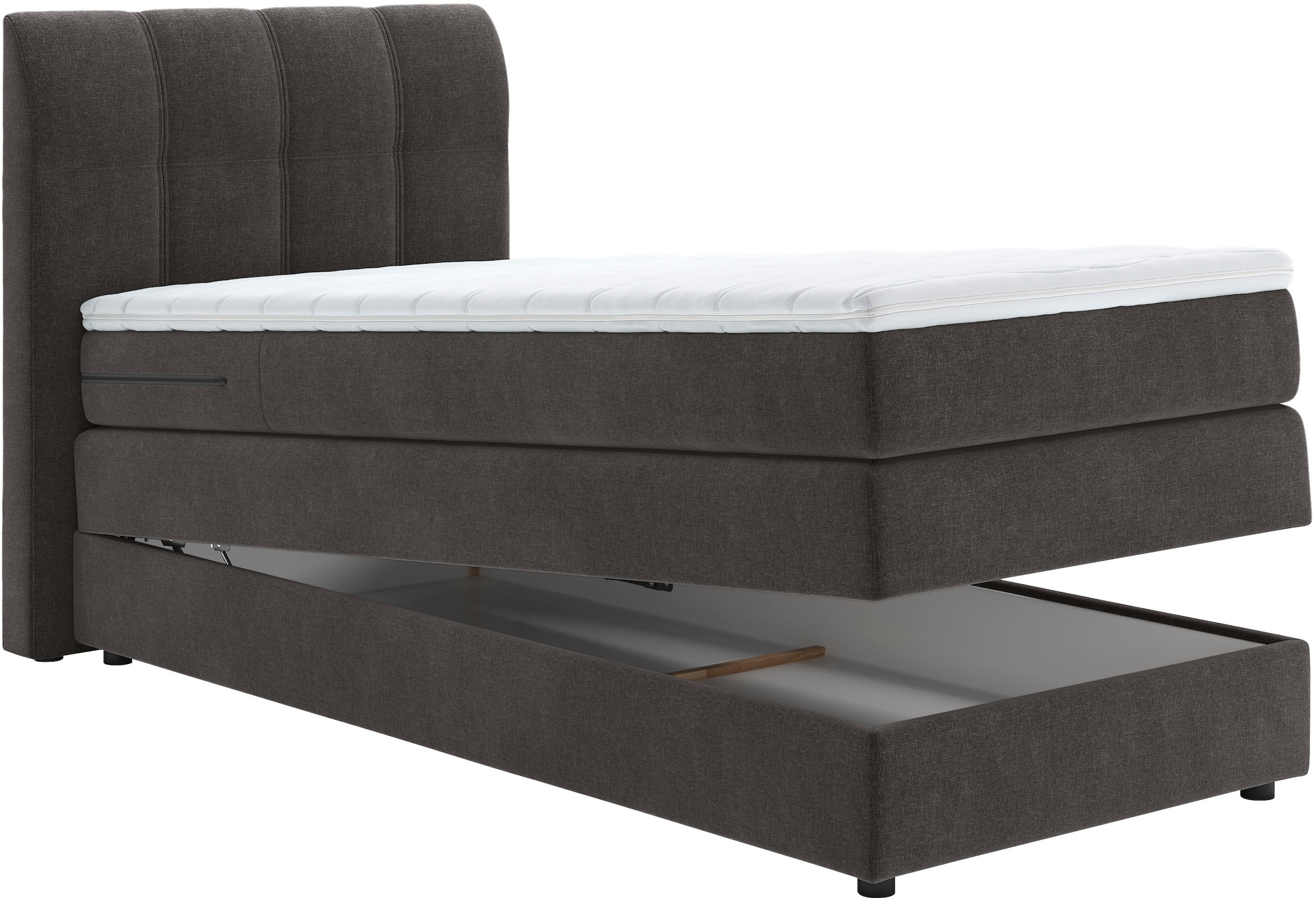 Home affaire Boxspringbett »Finja« besonders komfortable Liegehöhe, mit praktischem Bettkasten