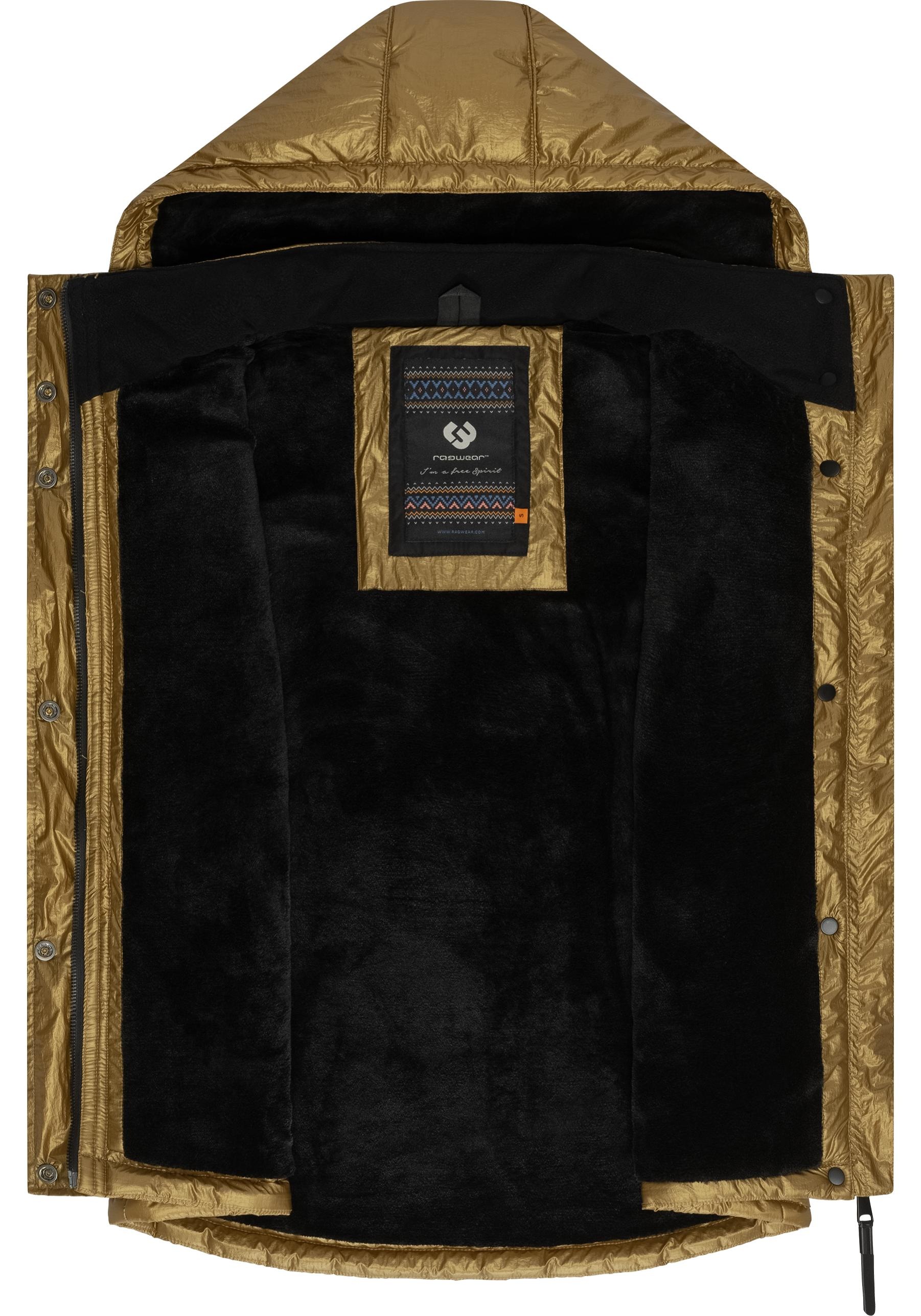 Ragwear Steppweste »Hesty Bling«, Wasserdichte Outdoor-Weste mit abnehmbarer Kapuze