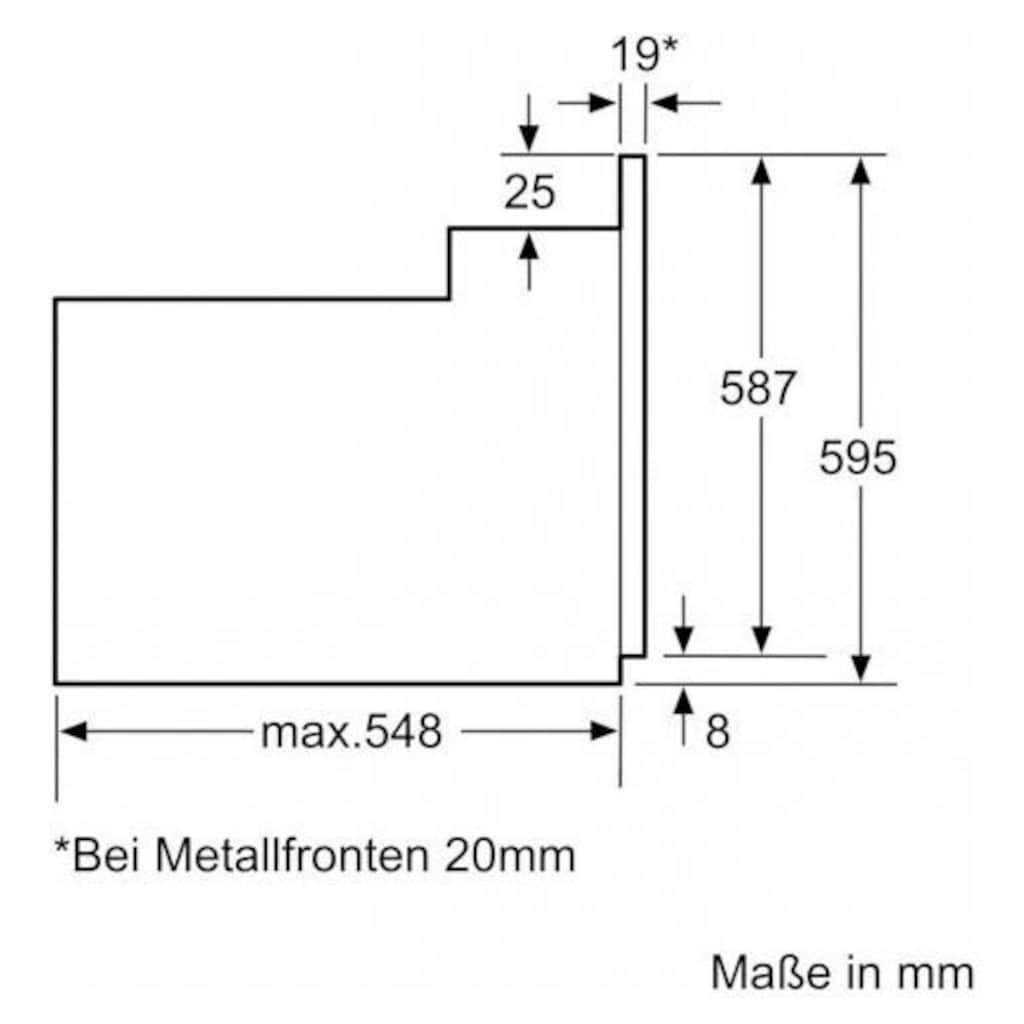 BOSCH Elektro-Herd-Set »HND231AS62«, HEF133BS1, mit Teleskopauszug nachrüstbar, ecoClean Direct