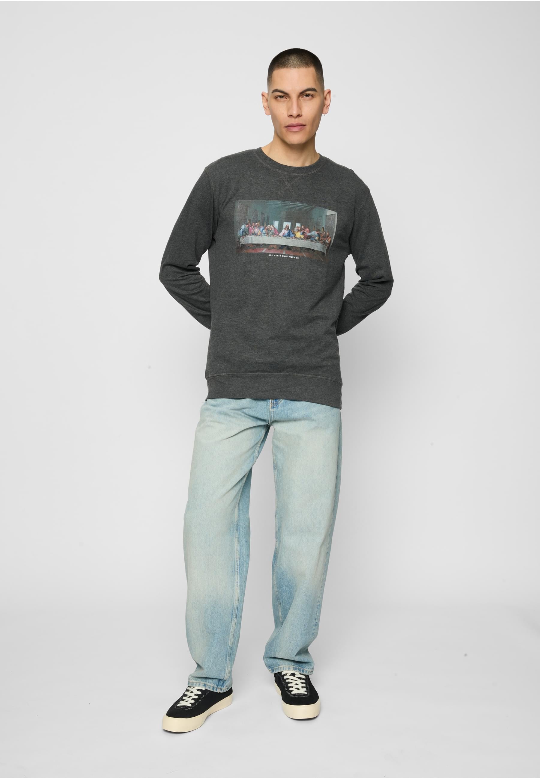 MisterTee Rundhalspullover »MisterTee Herren Can´t Hang With Us Crewneck«, (1 tlg.)