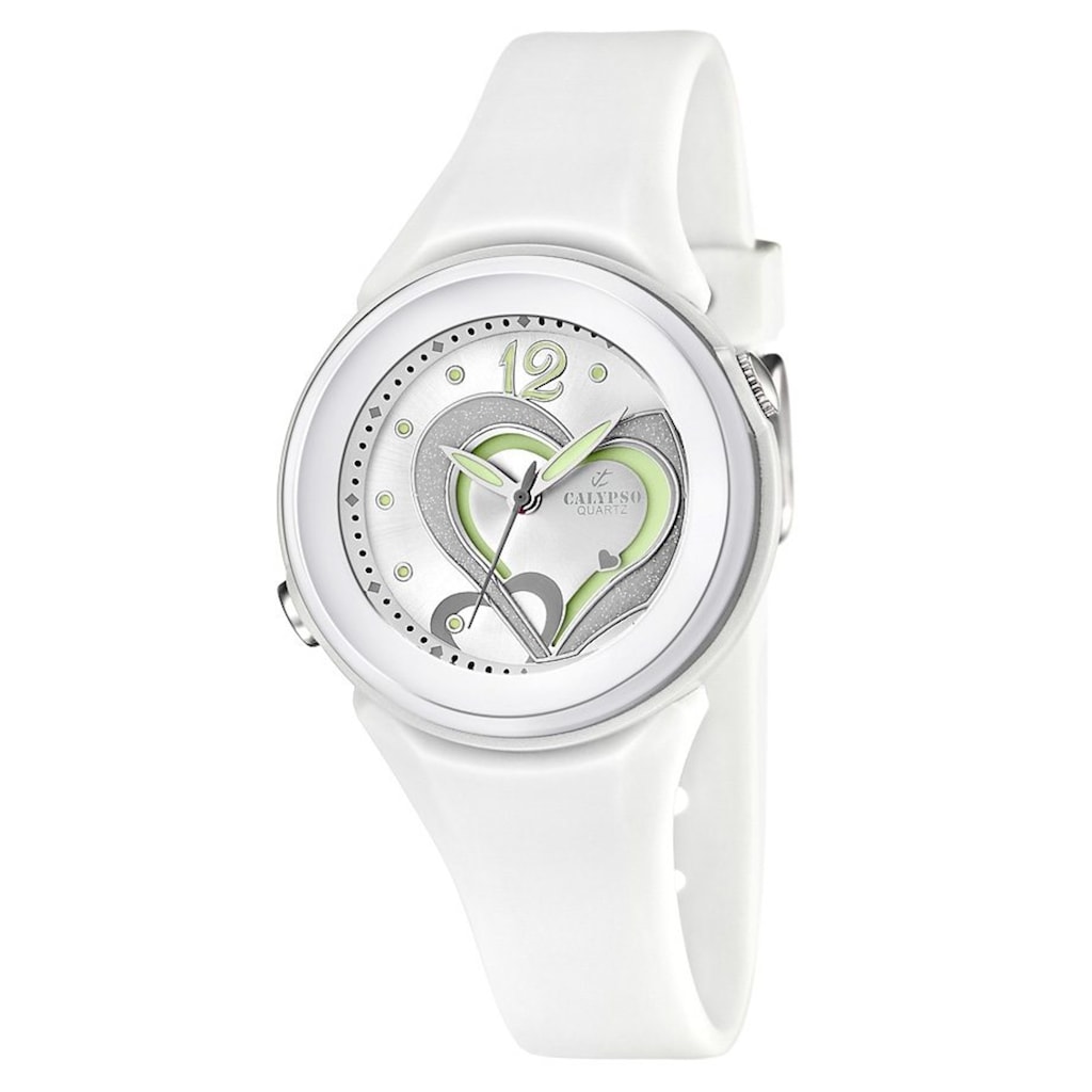 CALYPSO WATCHES Quarzuhr »K5576/1«, Armbanduhr, Damenuhr, mit Herzmotiv