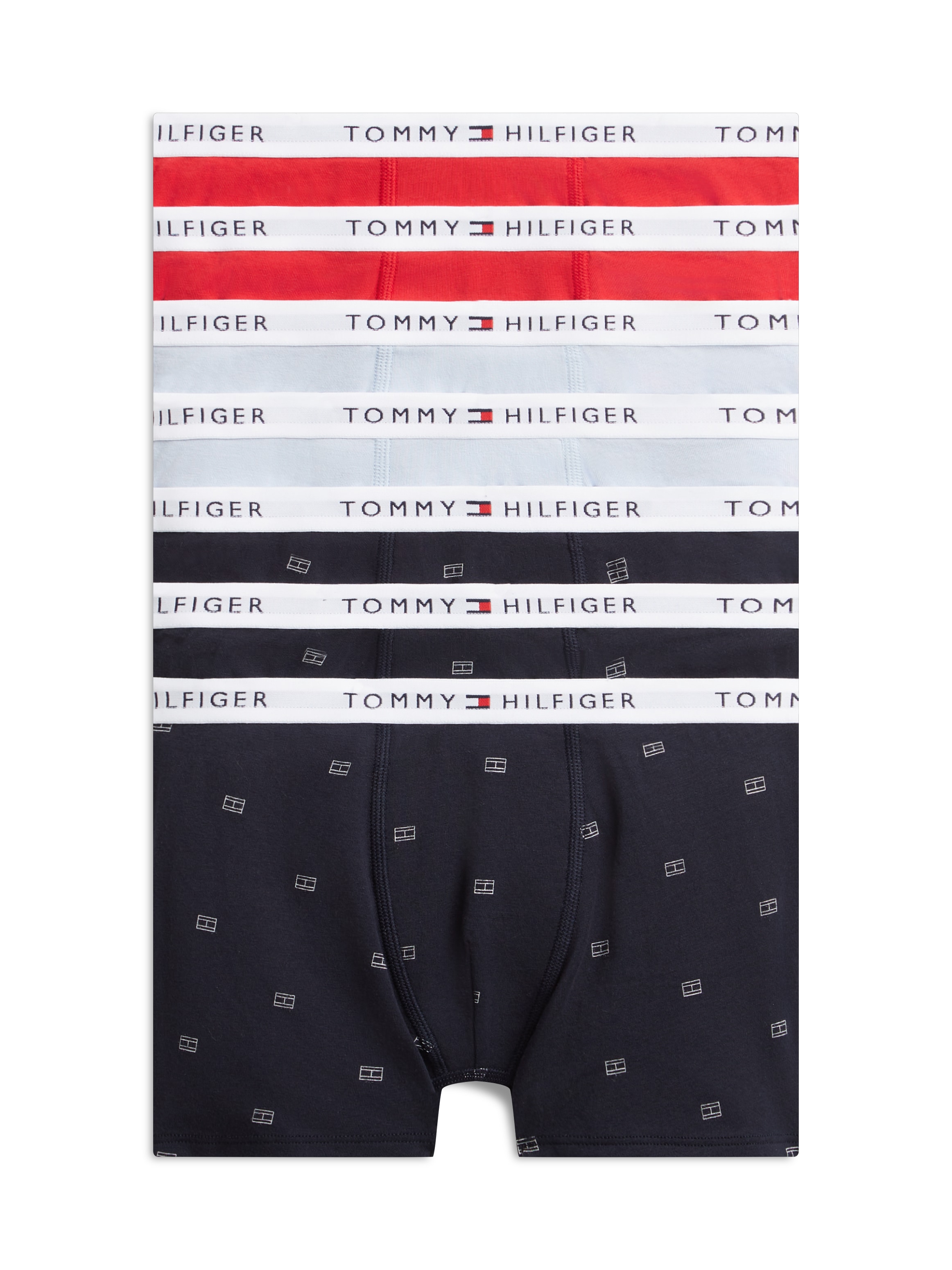 Tommy Hilfiger Underwear Trunk "7PK TRUNK PRINT" Packung, 7er, 7 Stk. mit Logo-Stretchbund