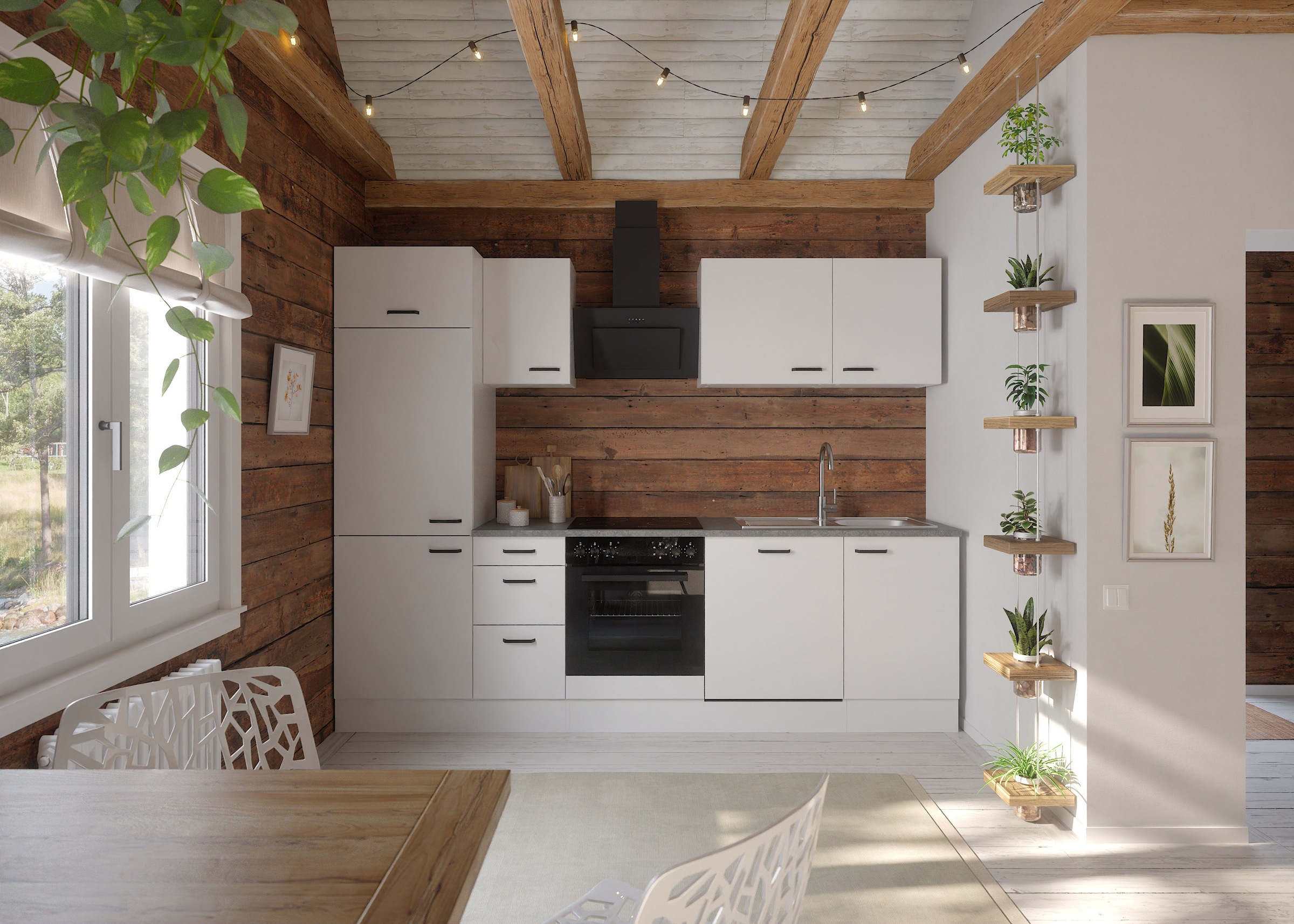 OPTIFIT Küchenzeile »OPTImulti« Breite 270 cm, wahlweise mit E-Geräten und Edelstahlspüle