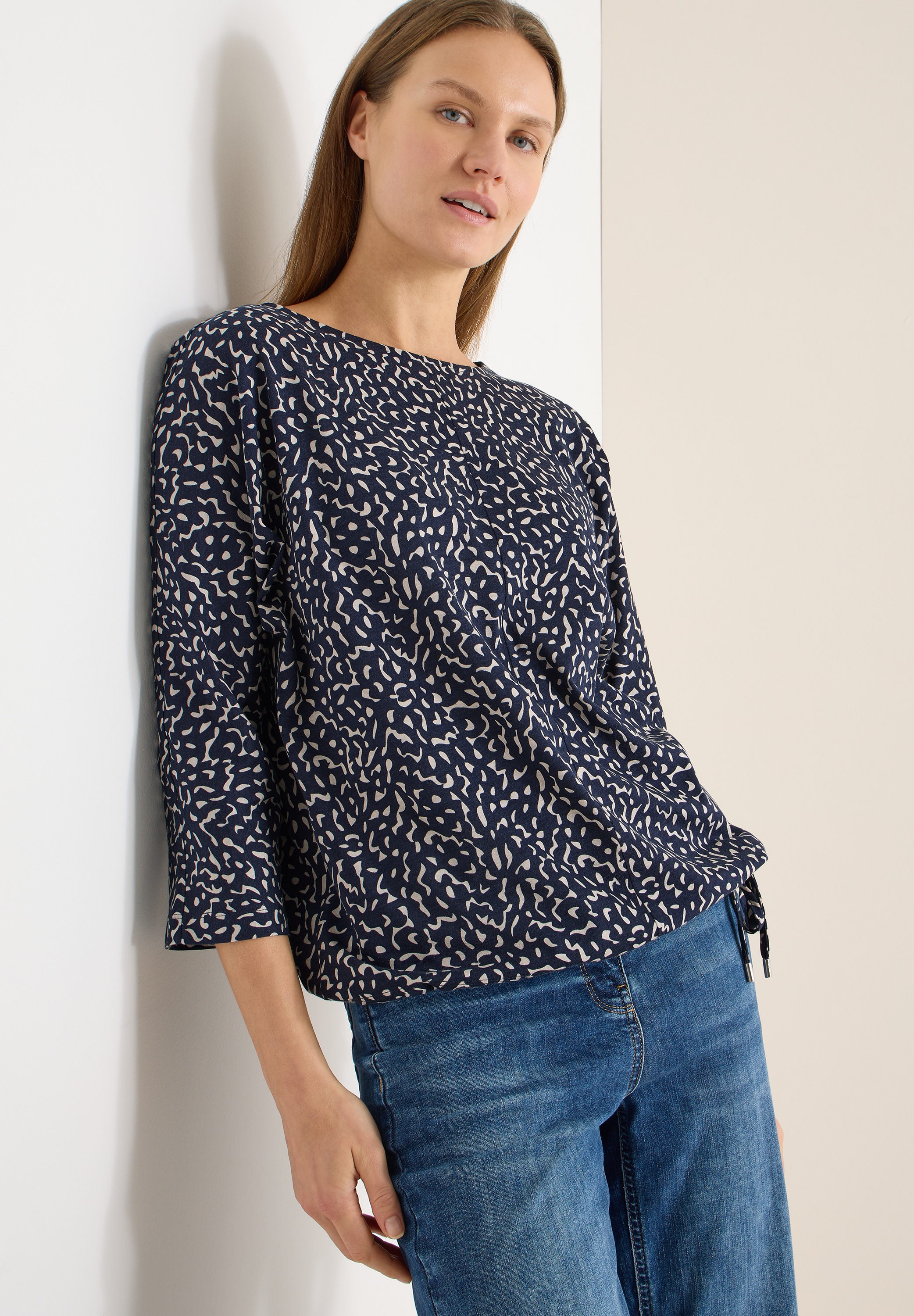 Cecil 3/4-Arm-Shirt mit Minimal Print günstig online kaufen