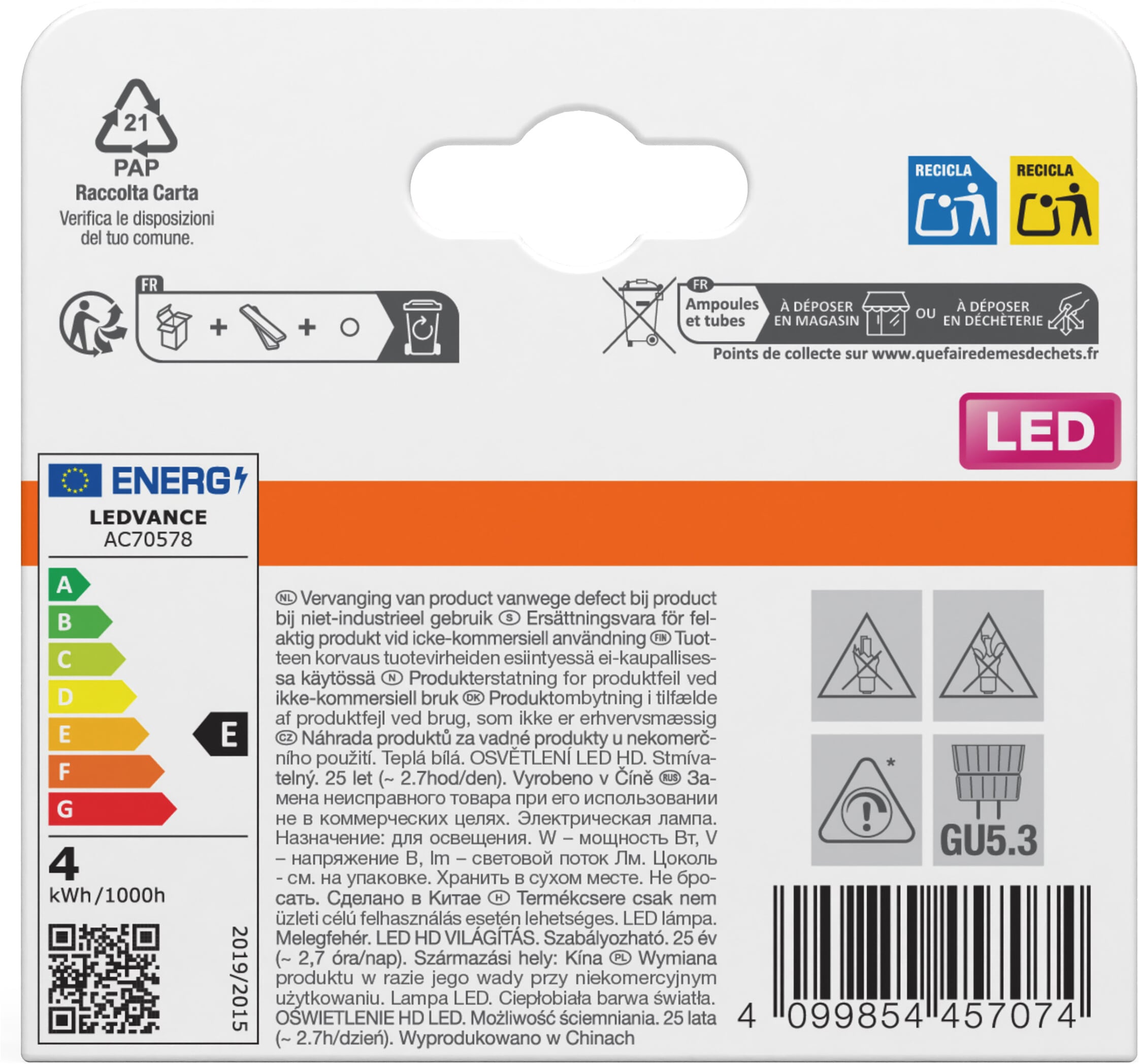 Osram LED-Leuchtmittel »LED Spot Lampe Superstar MR16« MR16 2 Stk. Warmweiß