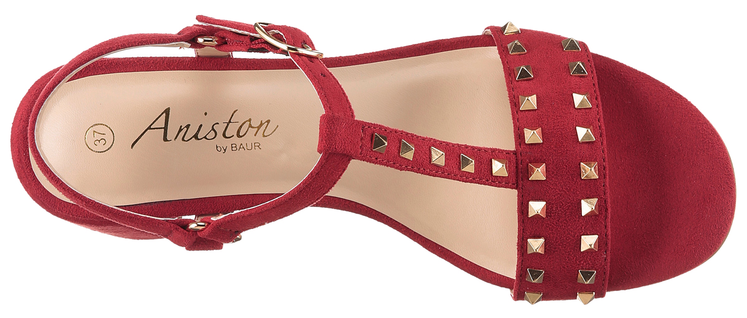 Aniston SHOES Riemchensandalette  Sommerschuh, Blockabsatz, Nietenverzierung - NEUE KOLLEKTION