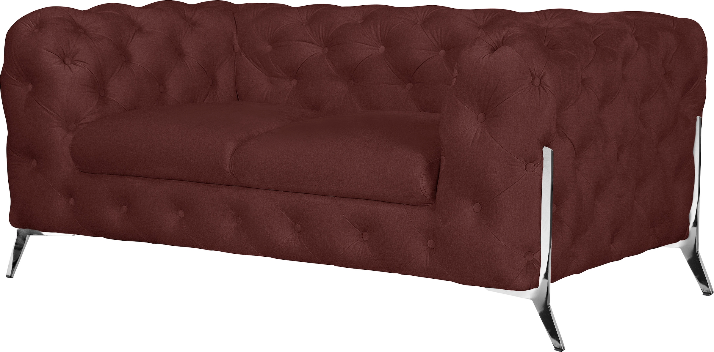 Leonique Chesterfield-Sofa »Amaury«, aufwändige Knopfheftung, moderne Chesterfield Optik, Fußfarbe wählbar