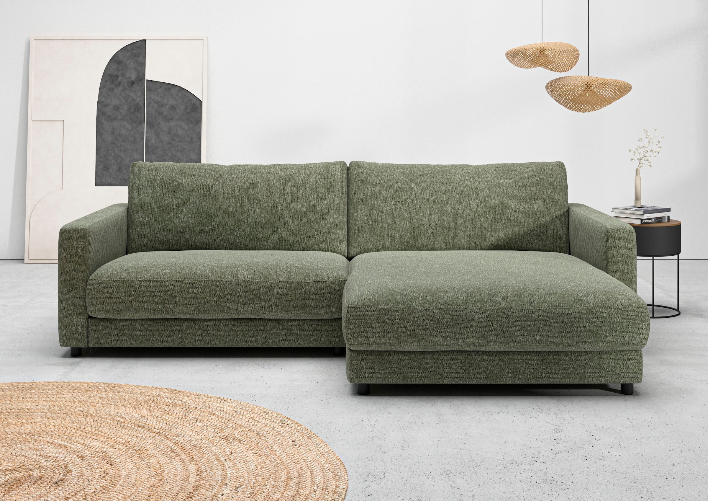 Home affaire Ecksofa "Ecksofa Jiro, L-Form, große Sitztiefe, Breite 265 cm" günstig online kaufen