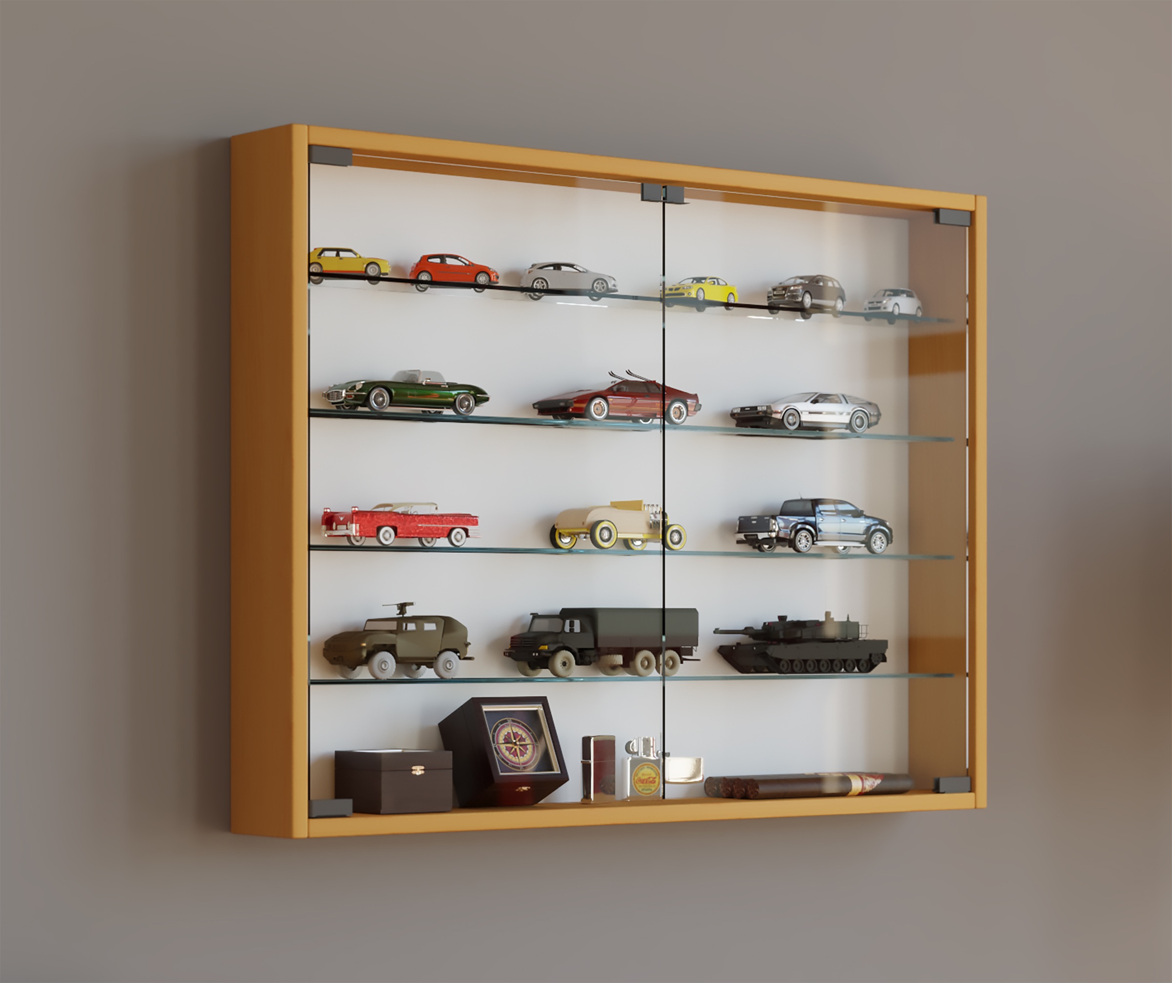 Thumbnail - VCM Wandregal "Hängevitrine Wandvitrine Sammel Deko Mandosa L" 1 Stk. tlg.