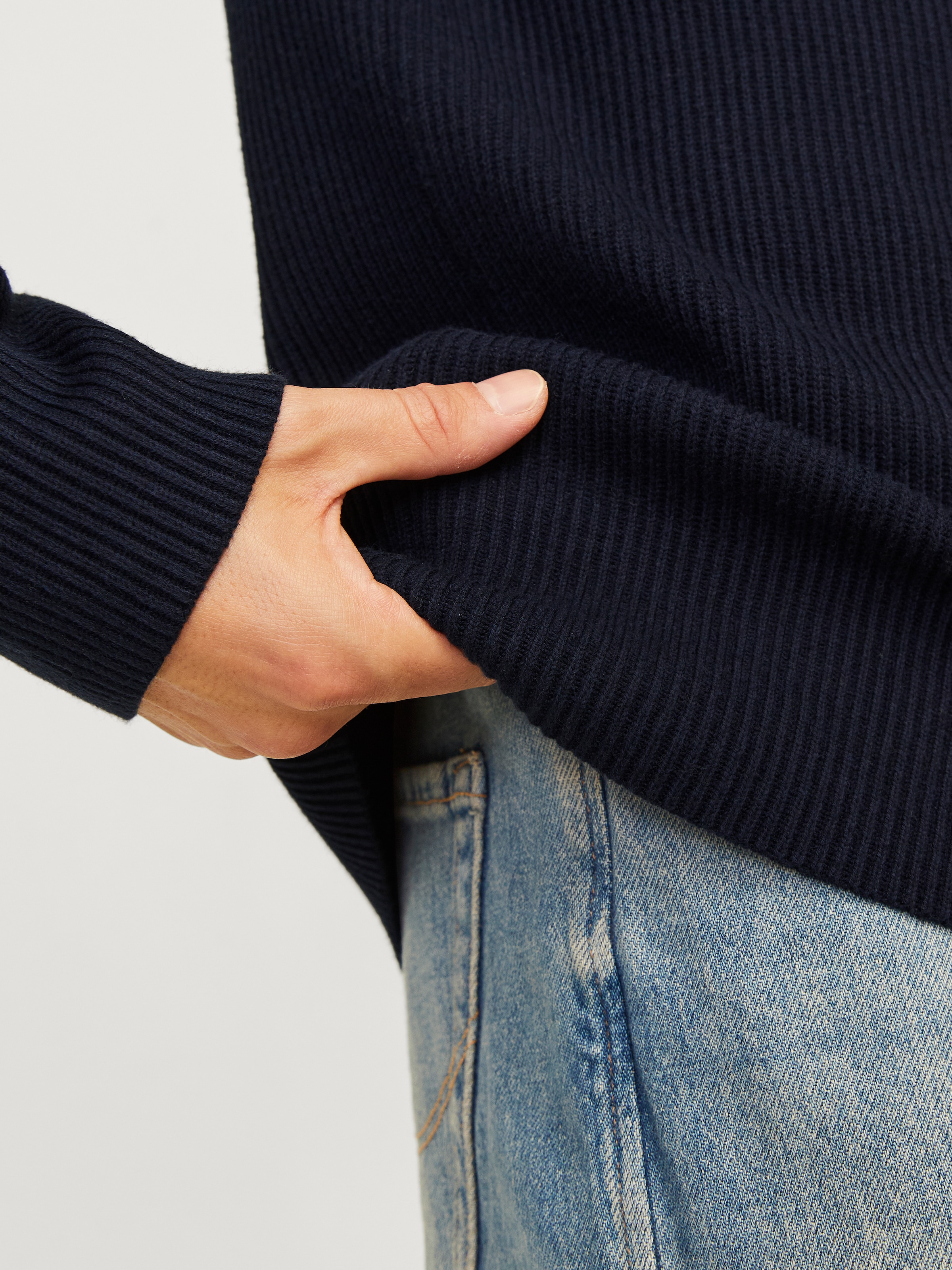 Jack & Jones Rundhalspullover »JJEPERFECT – Pullover mit pflegeleichter Qualität, Structure Fit«, unifarben, modisch, regular fit, Strick, Rundhals