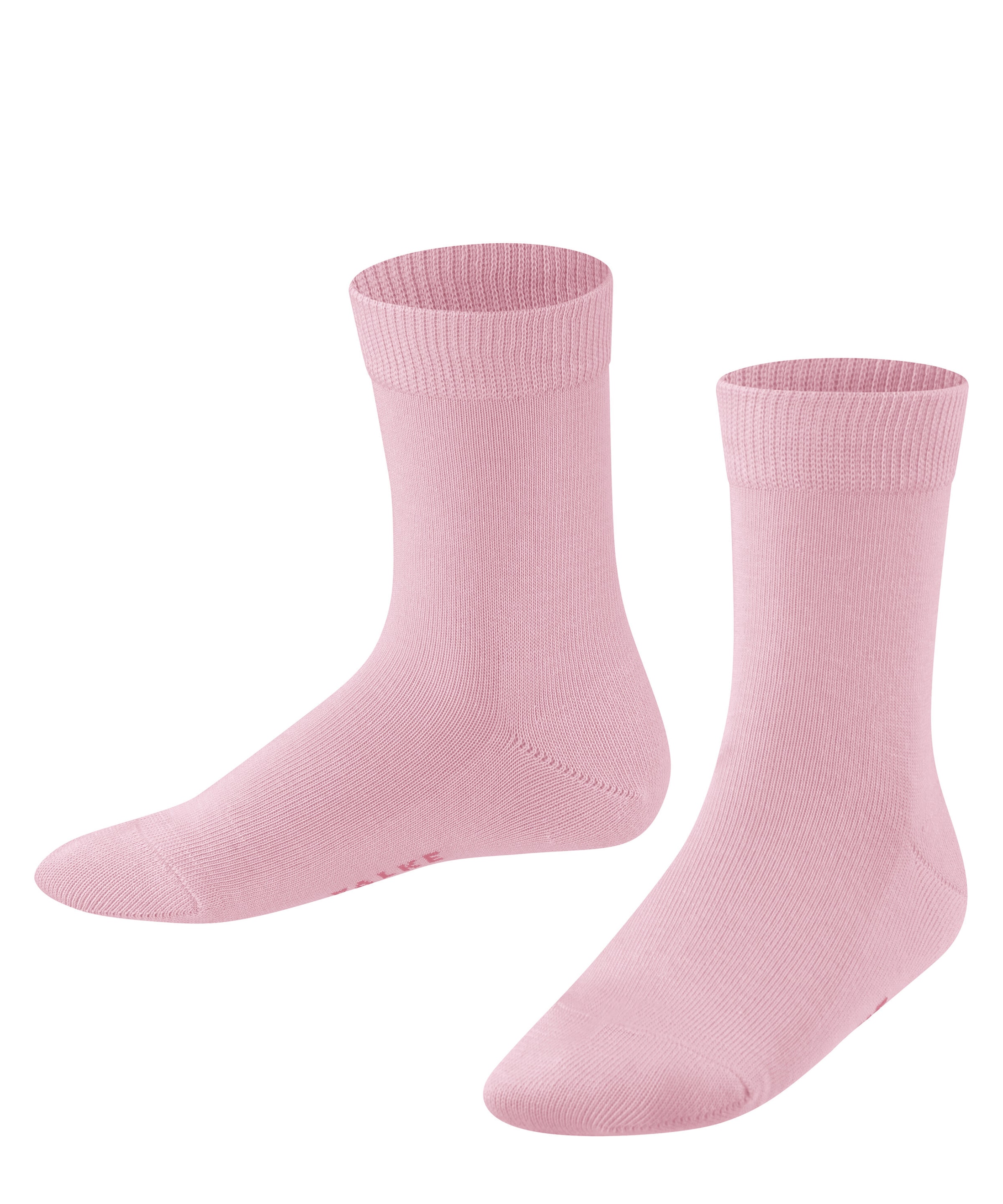 FALKE Damen Socken "Family", Gr. 19, rosa, Obermaterial: 92% Baumwolle, 7% Polyamid, 1% Elasthan, unifarben, Socken, für Kinder, aus Baumwolle,
