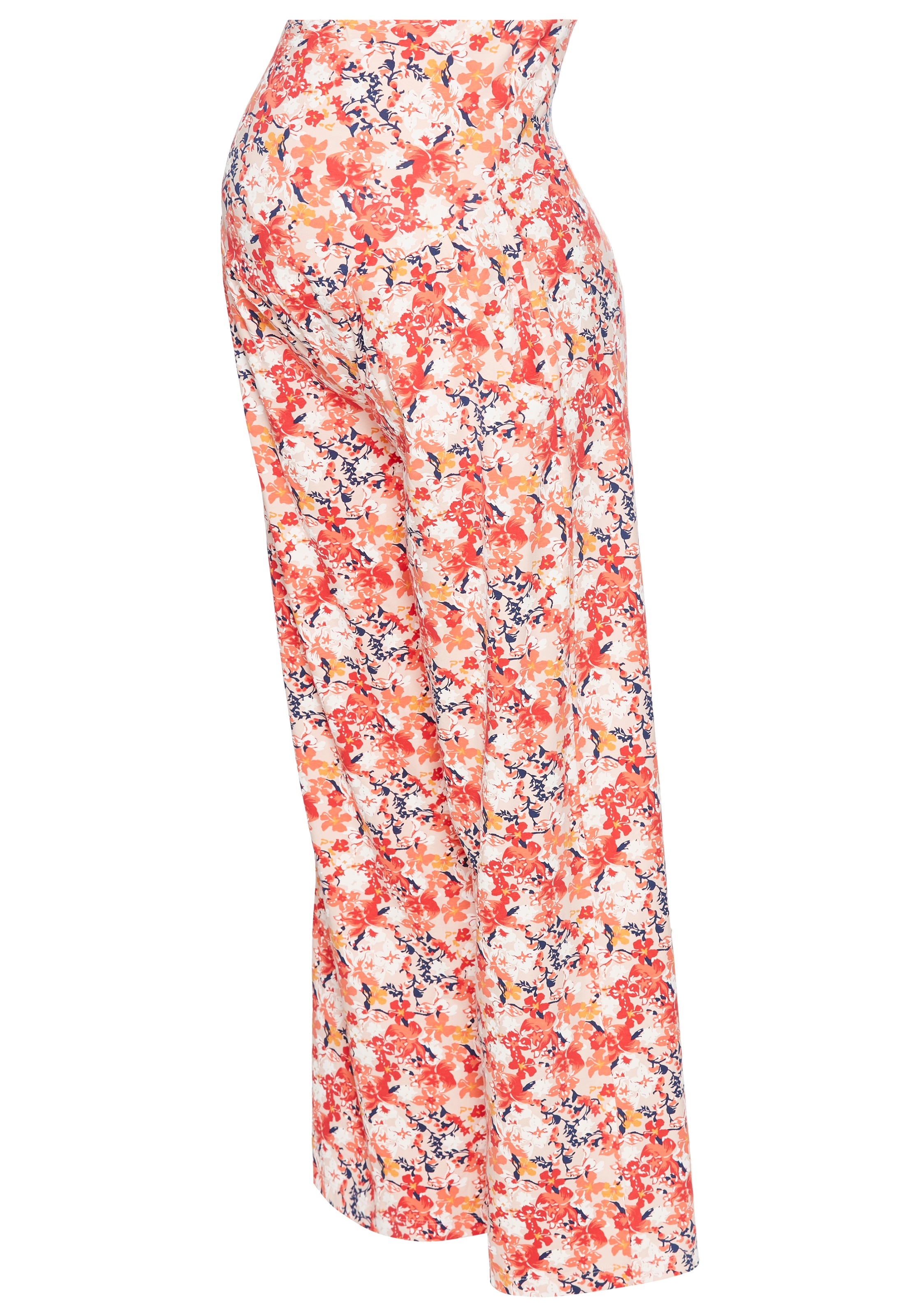 Umstandshose NEUN MONATE "Weiche Jersey-Hose", Damen, Gr. 40/42, N-Gr, aprikot geblümt, Jersey, Obermaterial: 95% Baumwolle, 5% Elasthan, bedruckt, geblümt, Basic, bequem lang, Hosen, Jersey-Hose für Schwangerschaft und Stillzeit 3