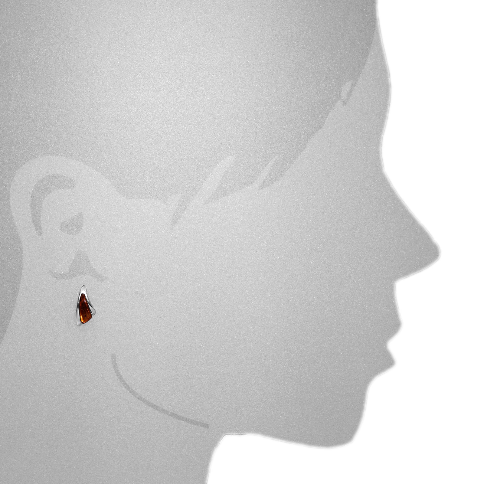 OSTSEE-SCHMUCK Paar Ohrstecker »- Mary - Silber 925/000 - Bernstein«