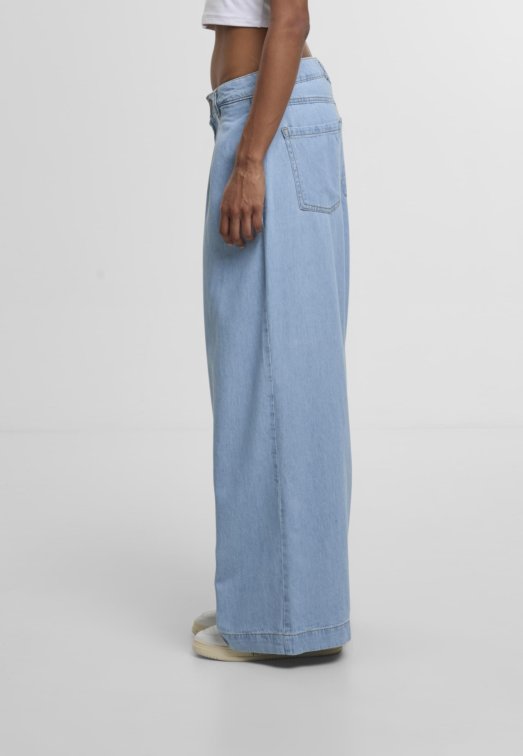 URBAN CLASSICS Bequeme Jeans »Urban Classics Ladies Wide Leg Light Denim Pants«