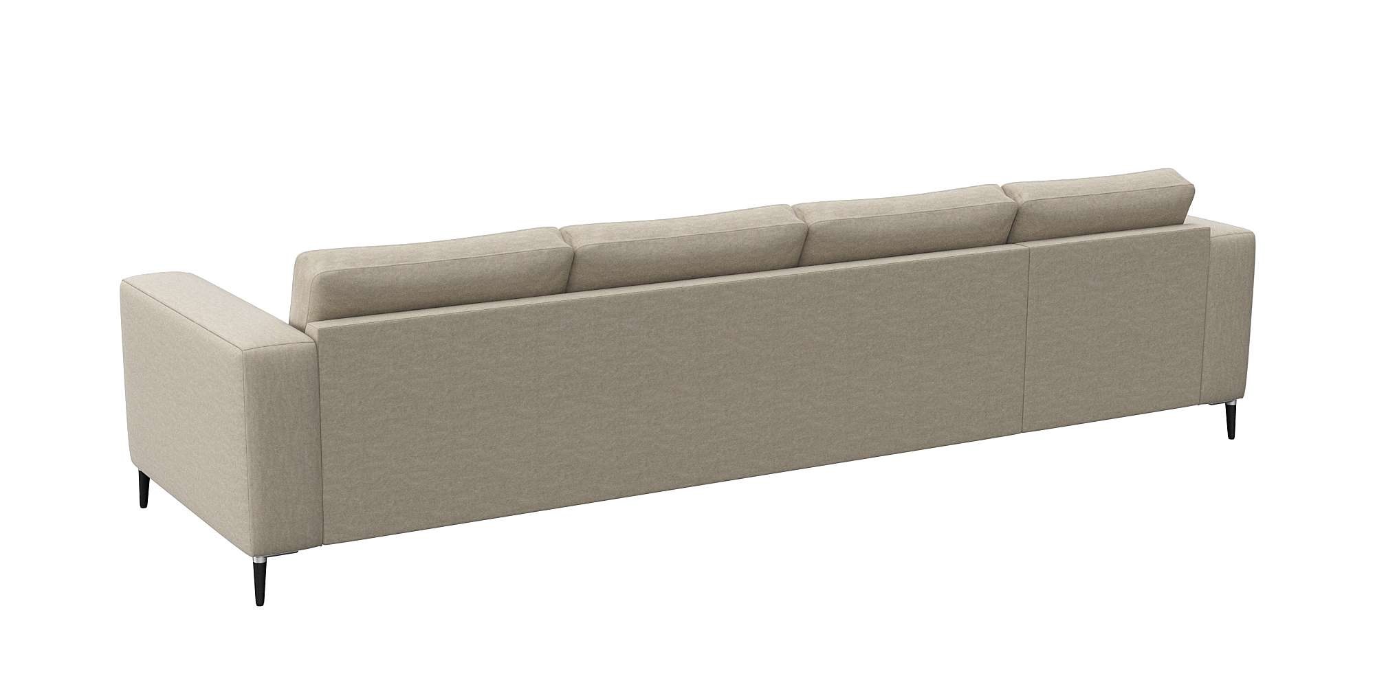 FLEXLUX Ecksofa »Fiore, L-Form«, breite Armlehnen, Kaltschaum, Füße Alu+schwarz