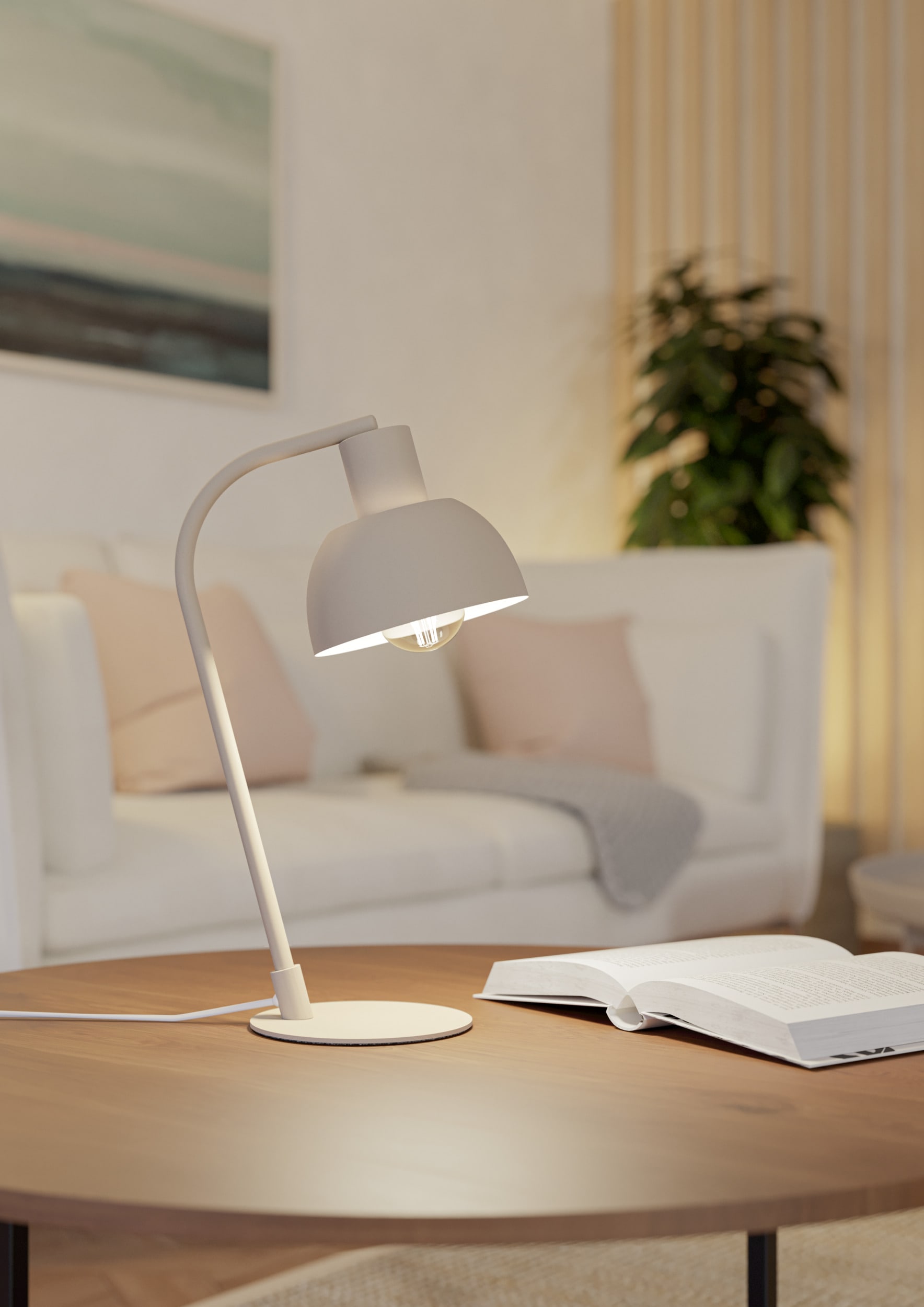 EGLO LED Tischleuchte »CAZALILLA« E27 1 Stk. Tischlampe Skandinavisch, Retro Tischleuchte, Leselampe, E27 Fassung