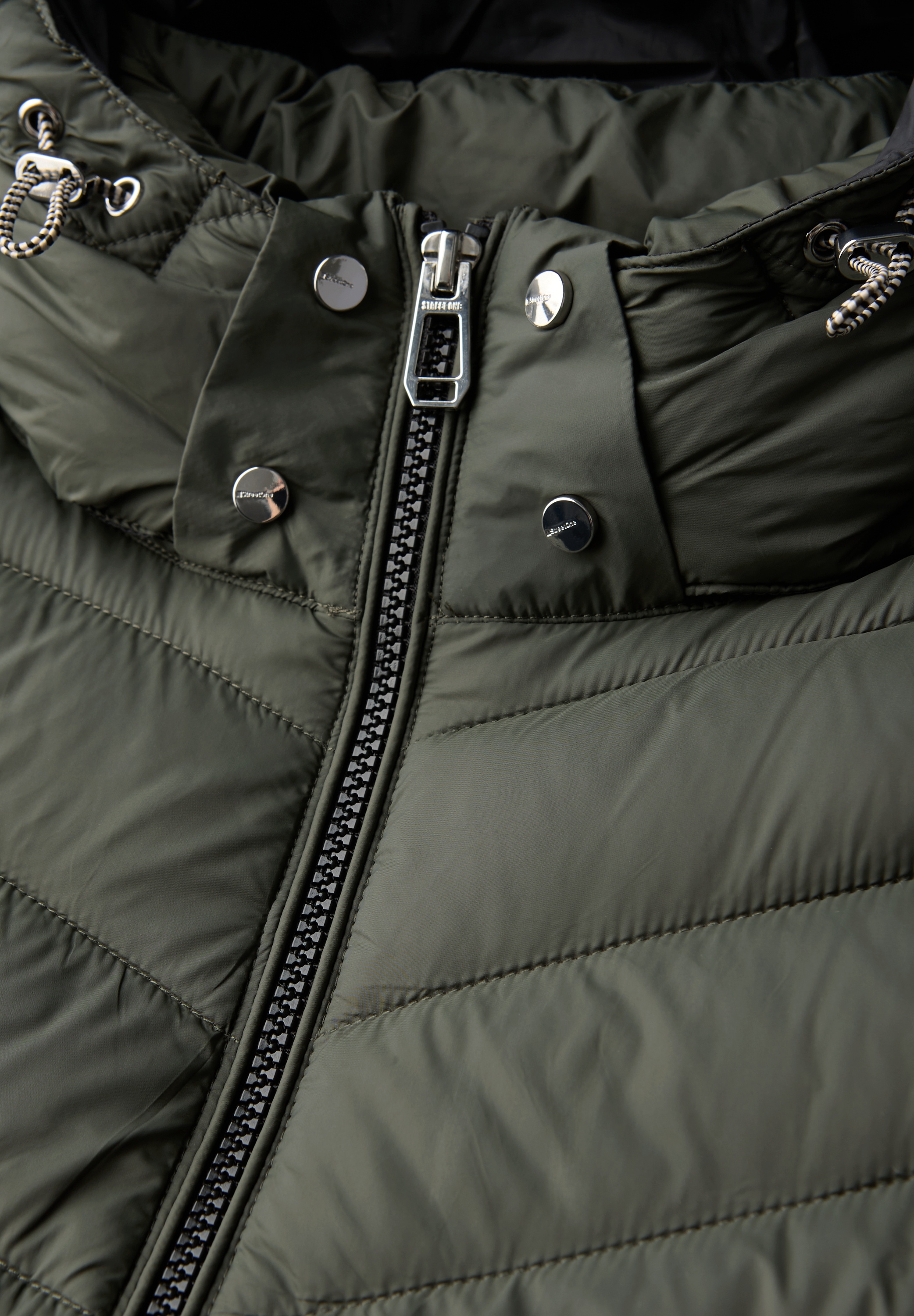 STREET ONE Steppjacke, mit Kapuze, mit Kapuze mit Gummizug