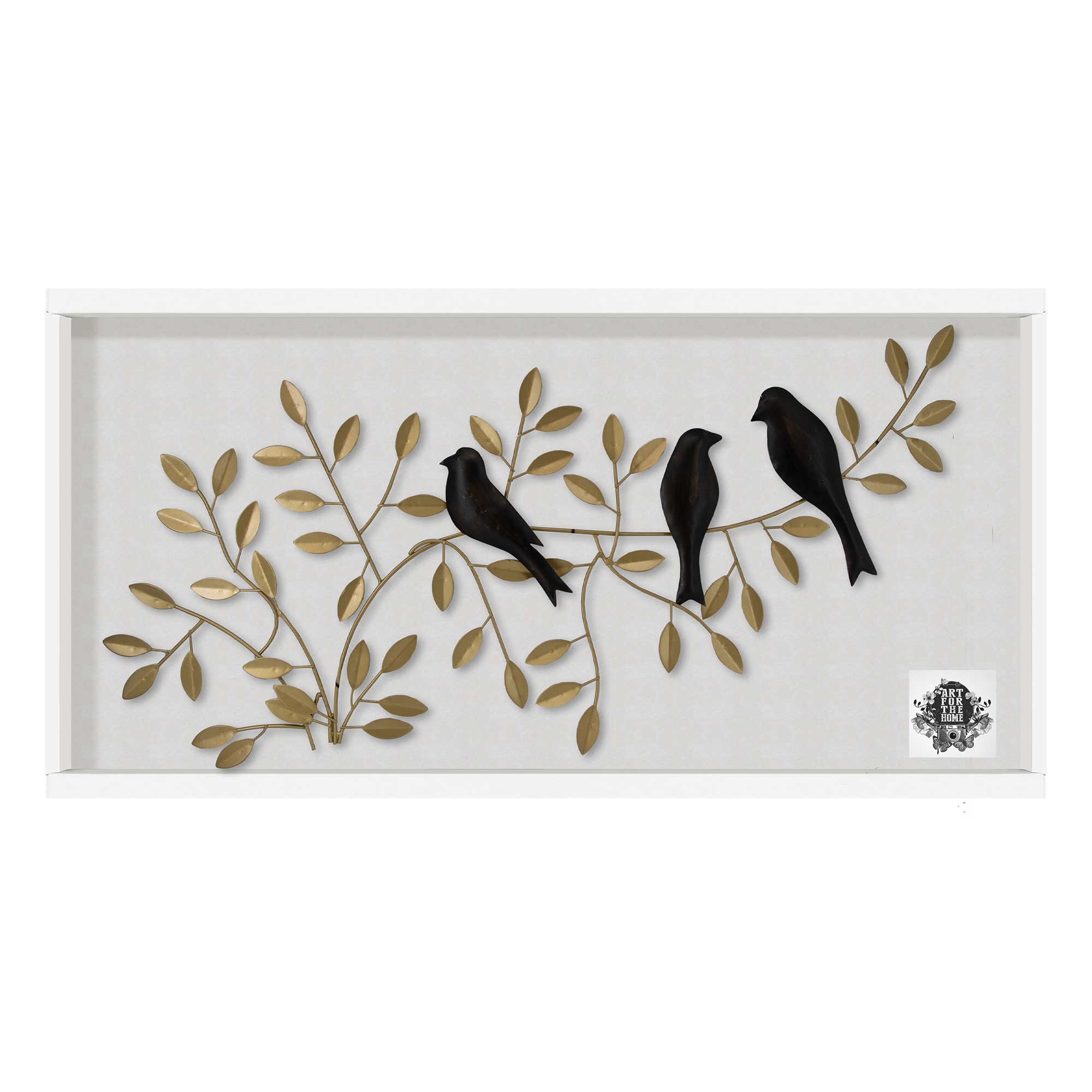 Art for the home Metallbild »Vögel auf dem Zweig«, (1 St.)