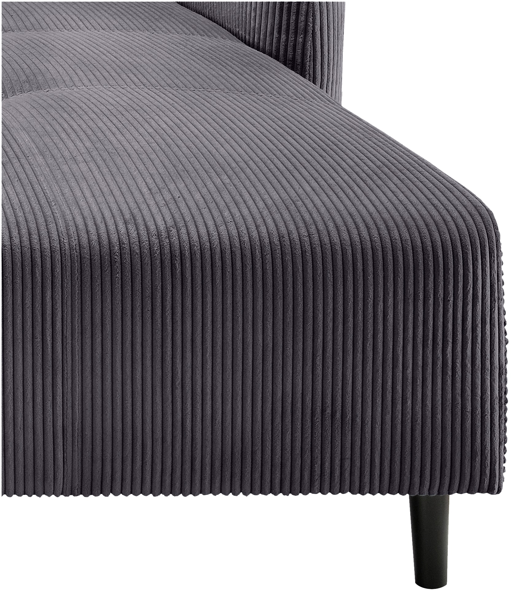 INOSIGN Ecksofa »Mara, L-Form, aktueller Cord Bezug und tolle Farben, schmale Armlehnen«, whlw. mit Bettfunktion,Recamiere links/rechts montierbar, Breite 238cm