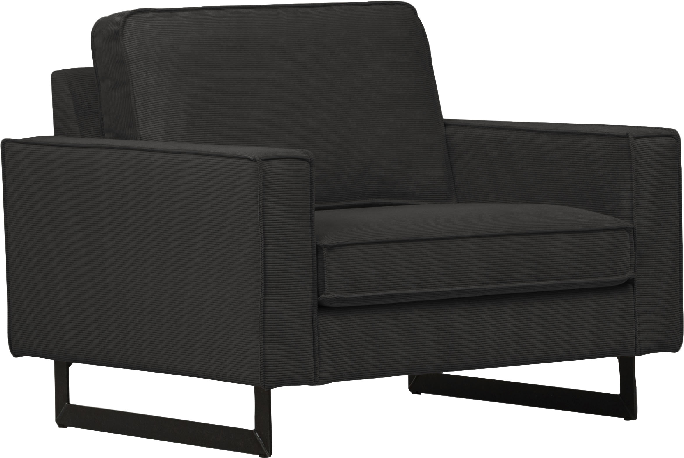 Thumbnail - Places of Style Loveseat "Pinto 105 cm, Cord, Chenille, Lederoptik", mit Keder, Metallfüßen und auch in Cord Bezug erhäl...