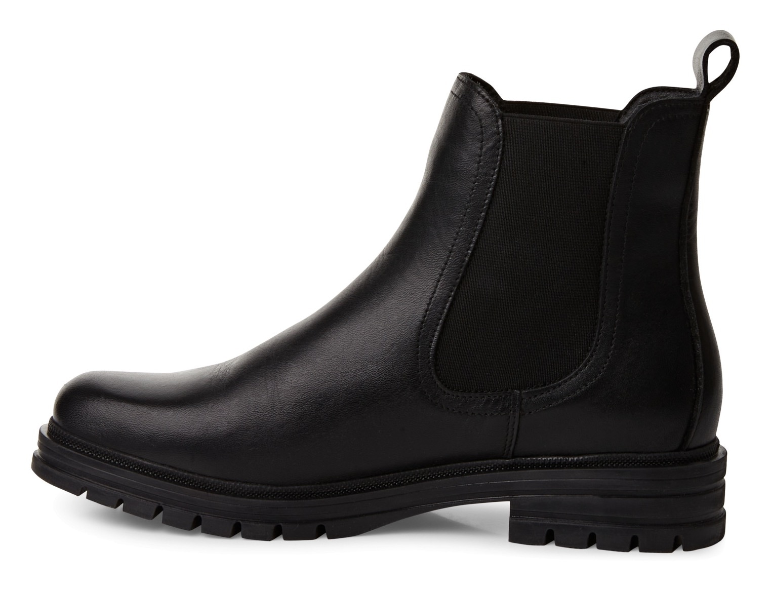 Tamaris Chelseaboots, Blockabsatz, Businessschuh, Schlupfboots, Stiefelette, Logoprägung