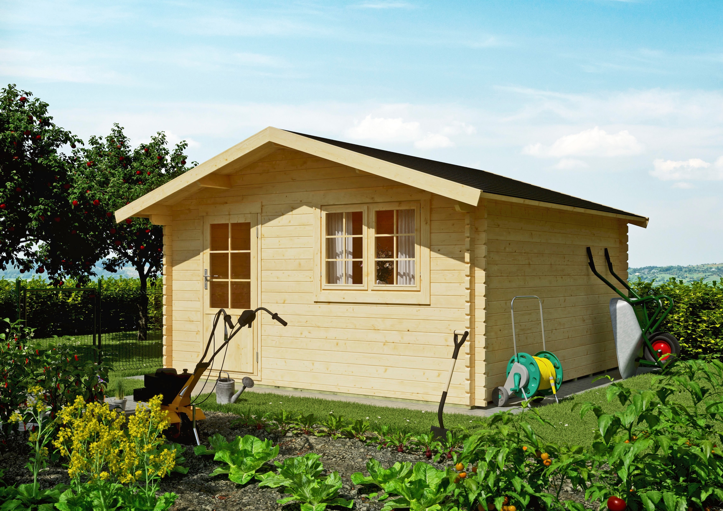 Kiehn-Holz Gartenhaus »Fronberg«, aus naturbelassenem Fichtenholz auf Raten  | BAUR