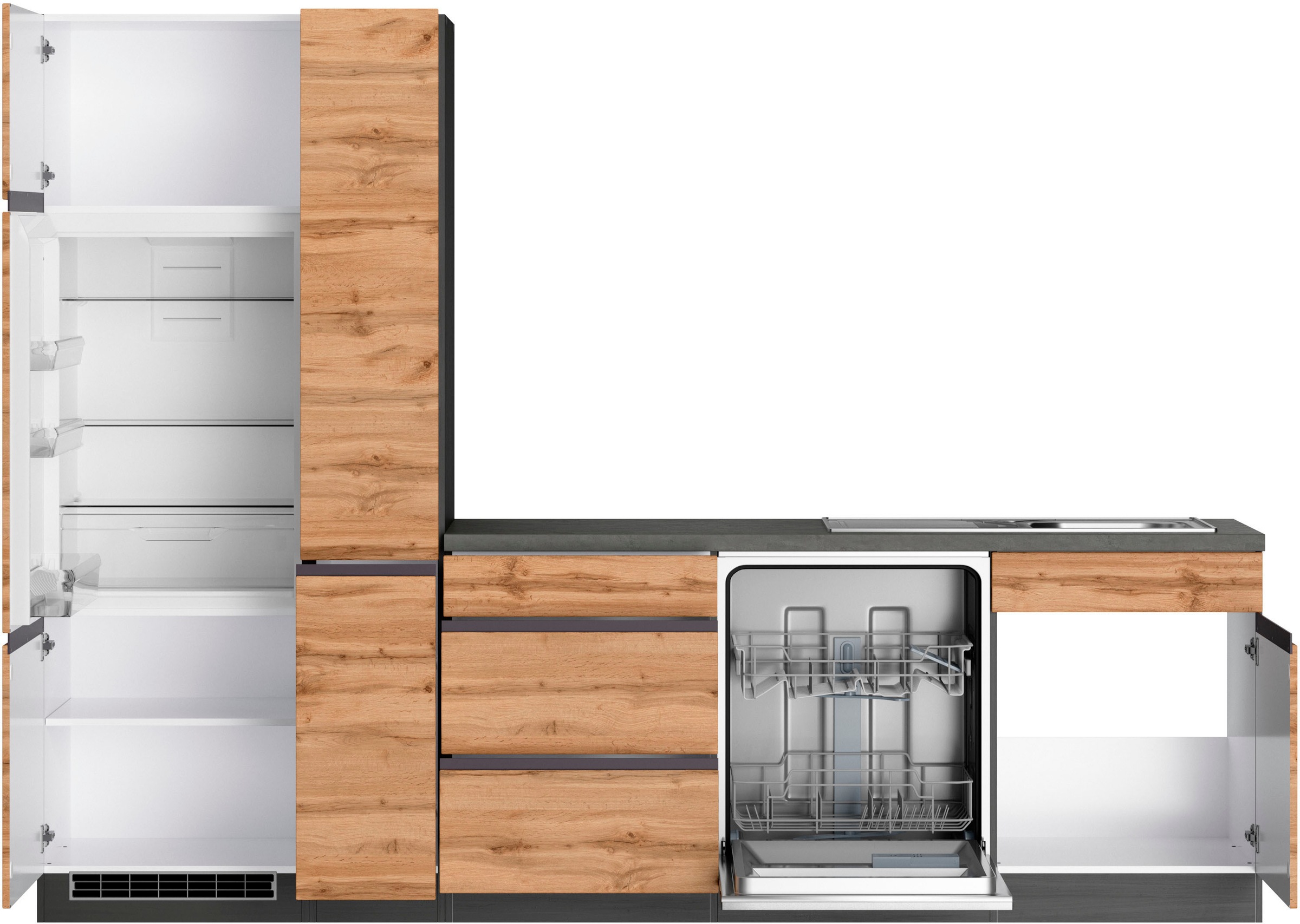 KOCHSTATION Winkelküche »KS-Riesa«, Stellbreite 240x270 cm, wahlweise mit oder ohne E-Geräte