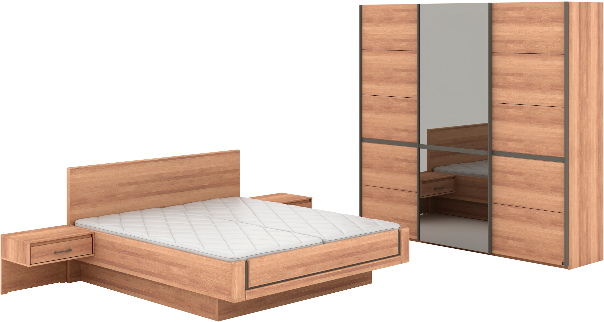 Musterring Schlafzimmer-Set "Sorrent, Kleiderschrank, Bett & Nachtkommoden, günstig online kaufen