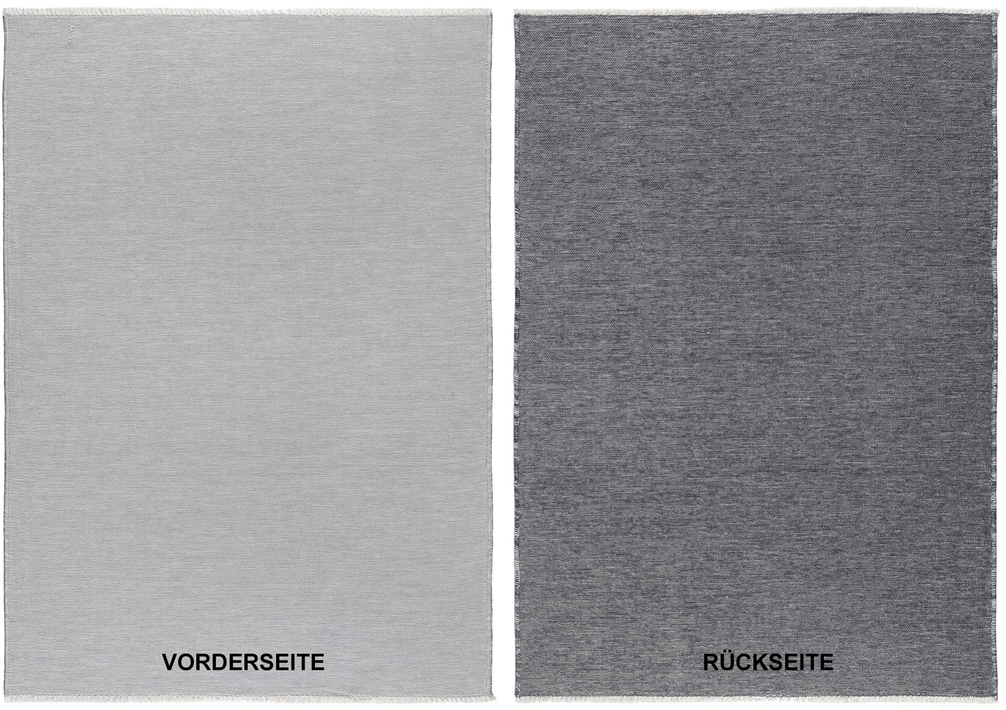Teppich OCI DIE TEPPICHMARKE "JOKER OF COLORS", grau (grau, dunkelgrau), B:140cm H:5mm L:200cm, Polyester, Teppiche, Teppich, Wendeteppich, weiche flache Oberfläche