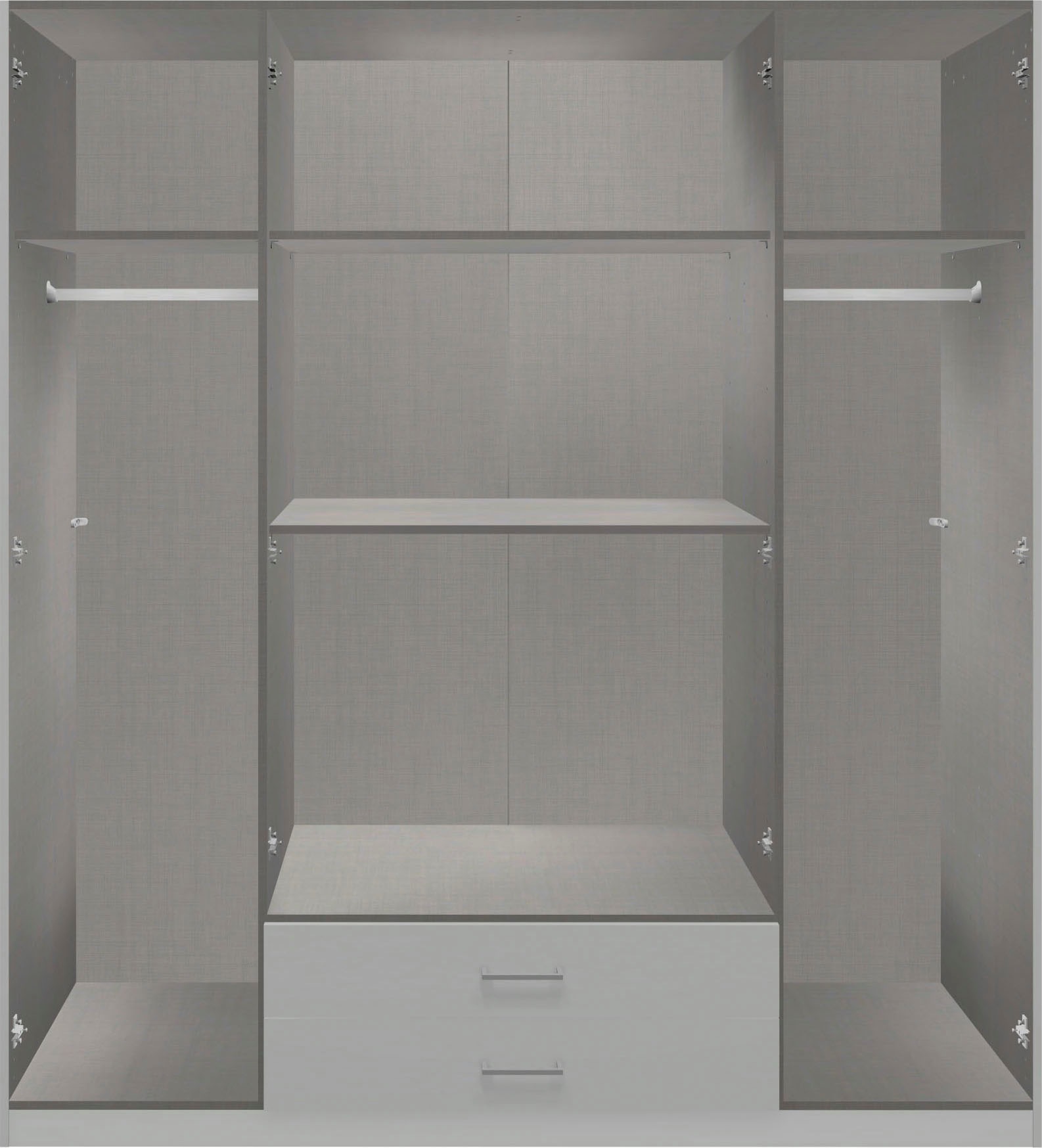 Thumbnail - Wimex Kleiderschrank "Fulda, 135 oder 180/58/199cm, 2 Schubladen, Made in Germany" mit Kranzleiste, besonderer Look durc...